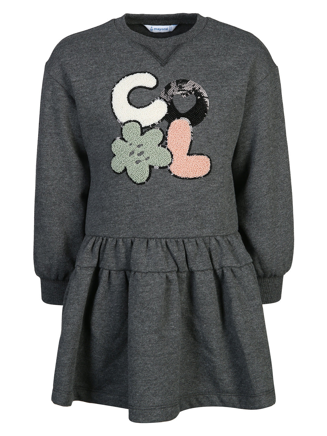 mayoral grey dress Silver Knit Dress (Girl)