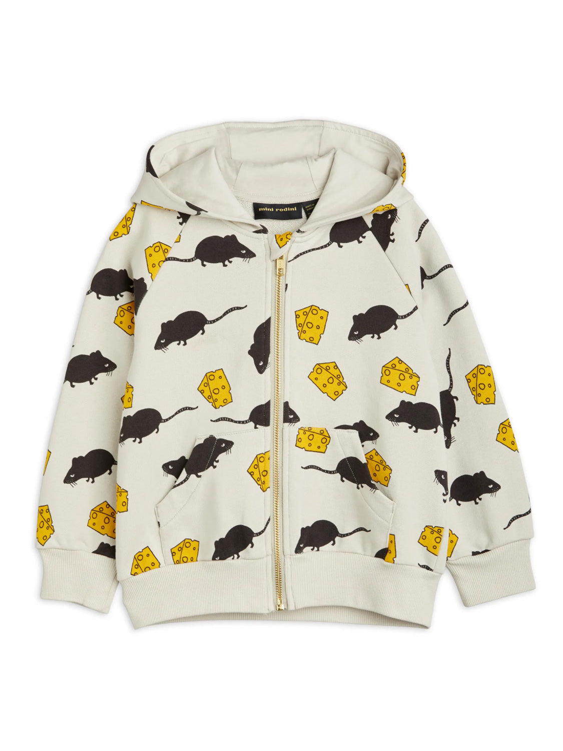 mini rodini☆ミニロディーニ　ボアジャケットブルゾン Mini Rodini Sweat Jacket Grey unisex