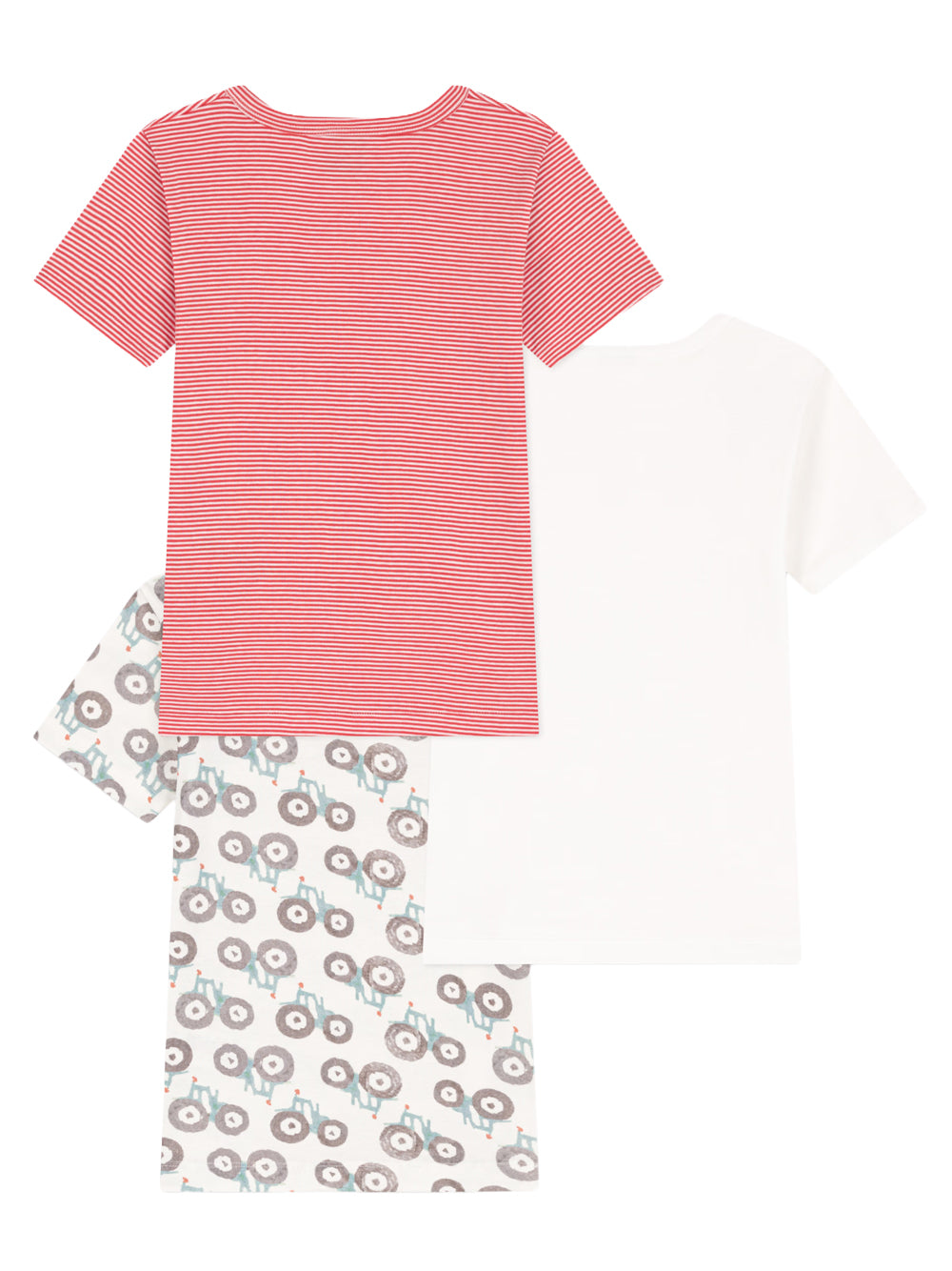 3er Set T-Shirt Rot