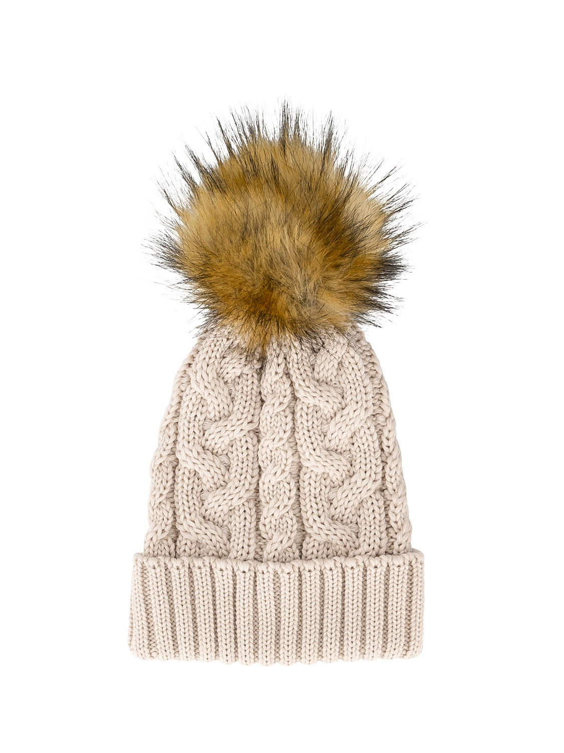 Catya Kids beanie Faux Fur Merino Wool Beige in Beige 6601241359-1.jpg | NICKIS.com