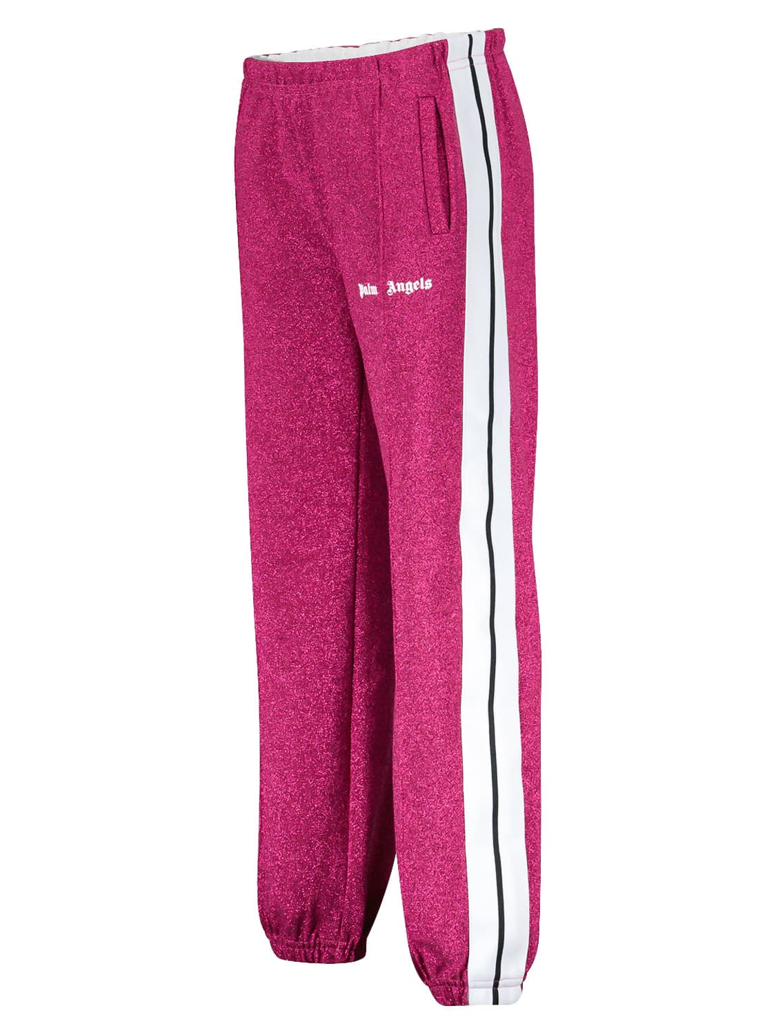 Palm Angels sweatpants Logo Lurex Fuchsia girl