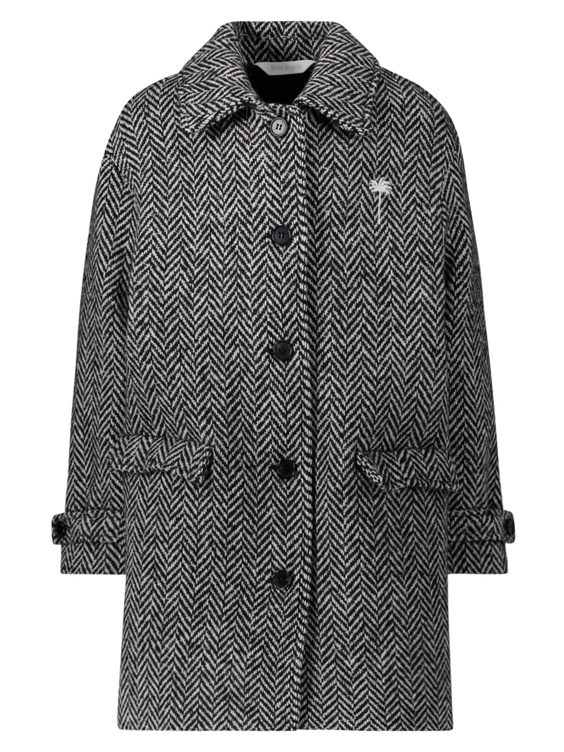 Palm Angels Kids coat Palm Curved Logo in 6609908120-1.jpg | NICKIS.com