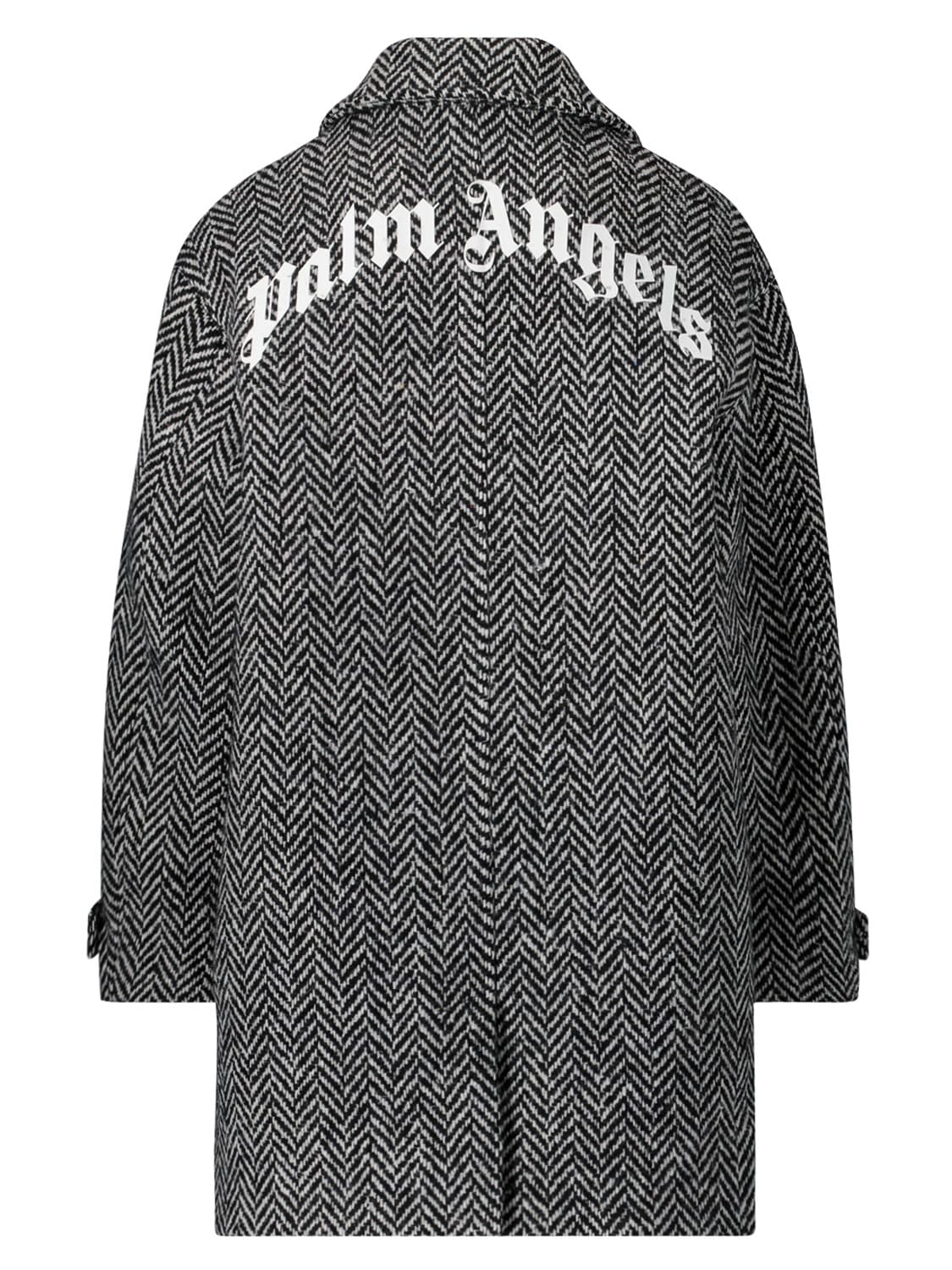 Palm Angels Kids coat Palm Curved Logo in 6609908120-4.jpg | NICKIS.com