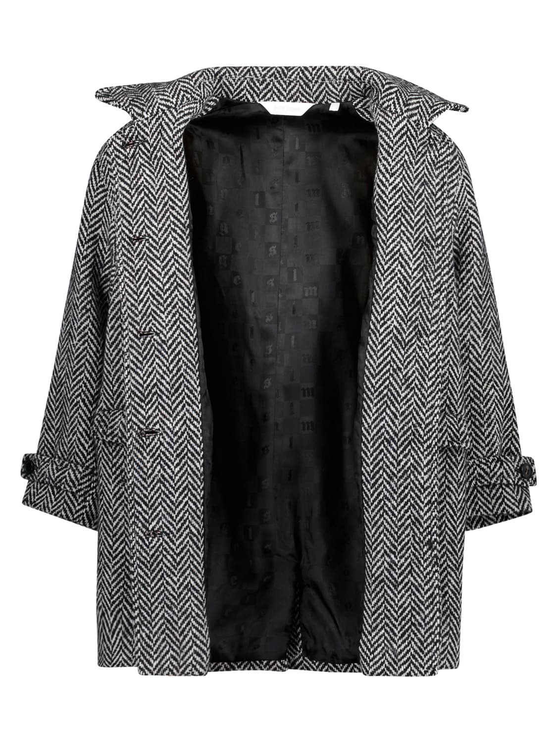 Palm Angels Kids coat Palm Curved Logo in 6609908120-5.jpg | NICKIS.com
