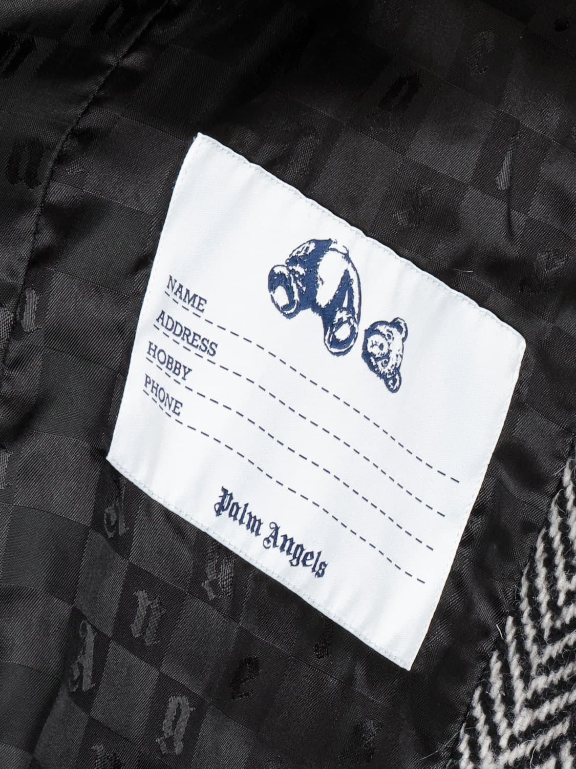 Palm Angels Kids coat Palm Curved Logo in 6609908120-6.jpg | NICKIS.com