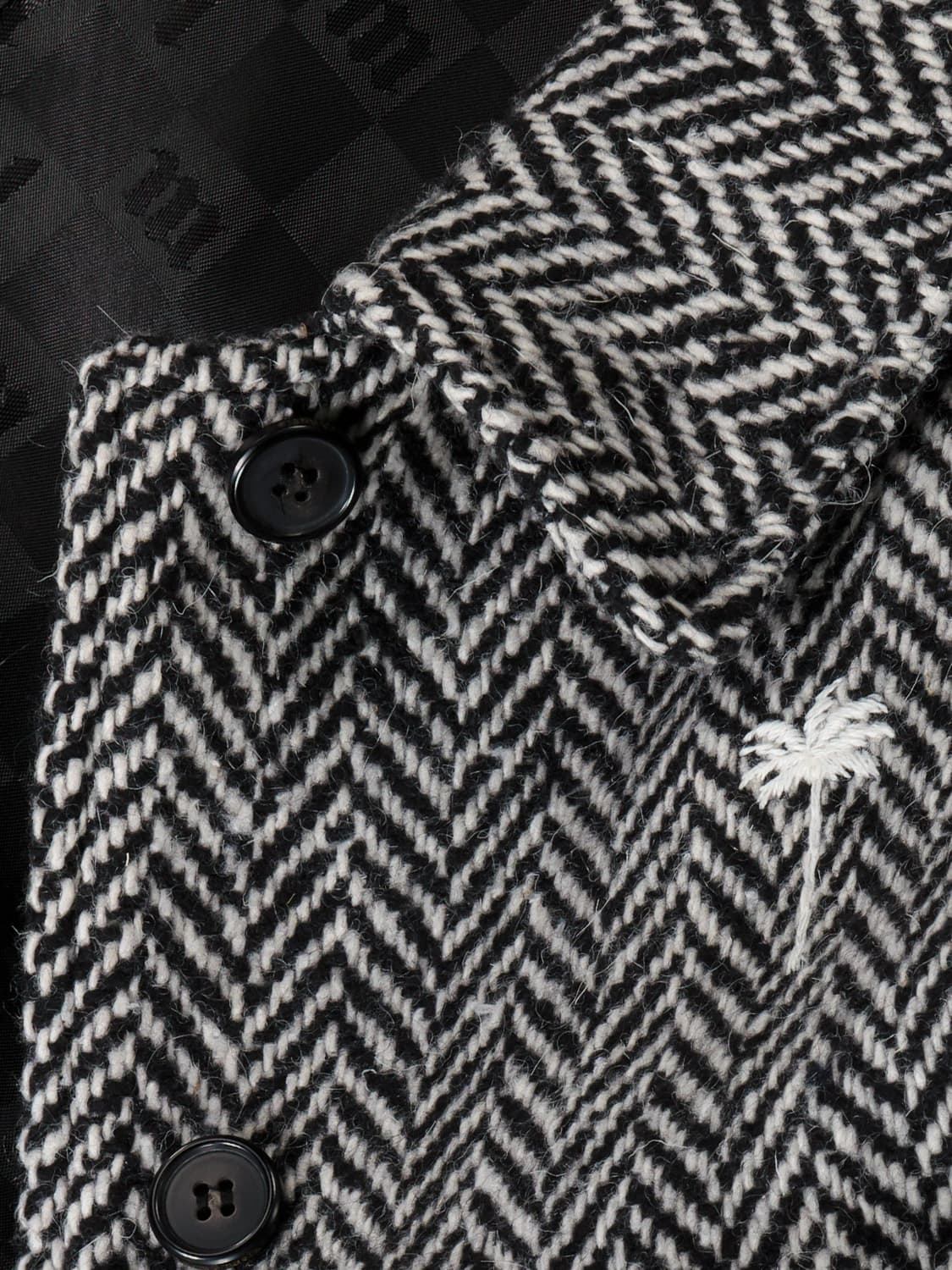 Palm Angels Kids coat Palm Curved Logo in 6609908120-7.jpg | NICKIS.com