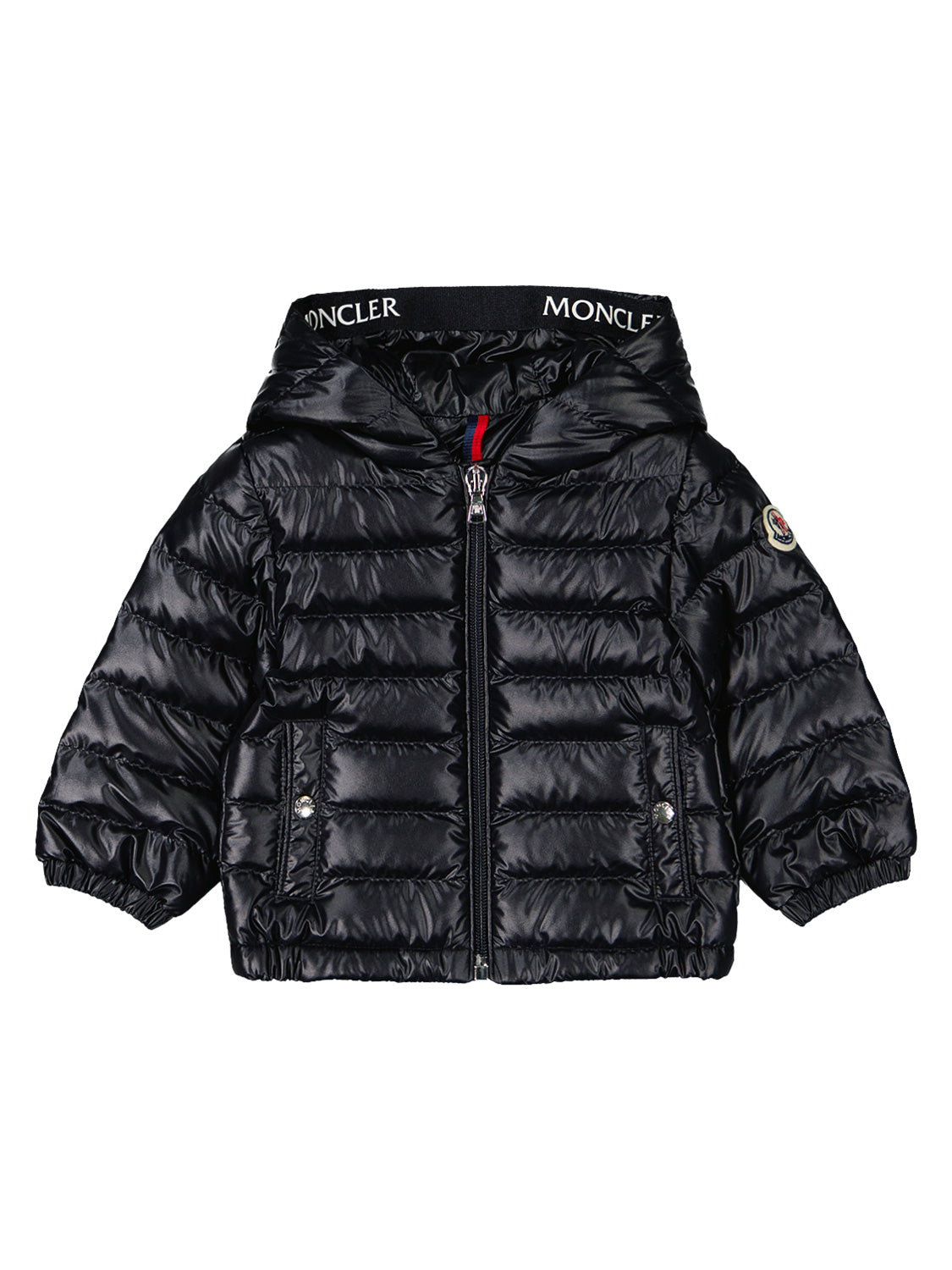 Black moncler bubble jacket on sale