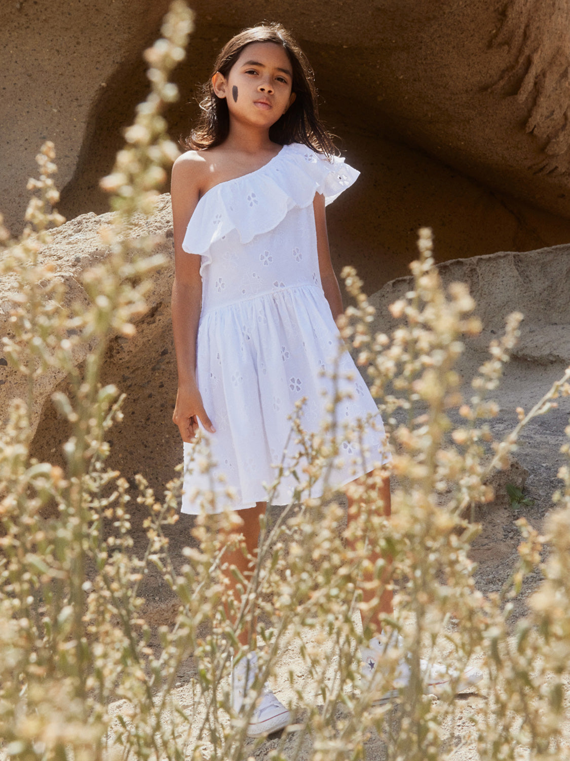 Molo Kids dress Cay White in White 6904851455-2.jpg | NICKIS.com