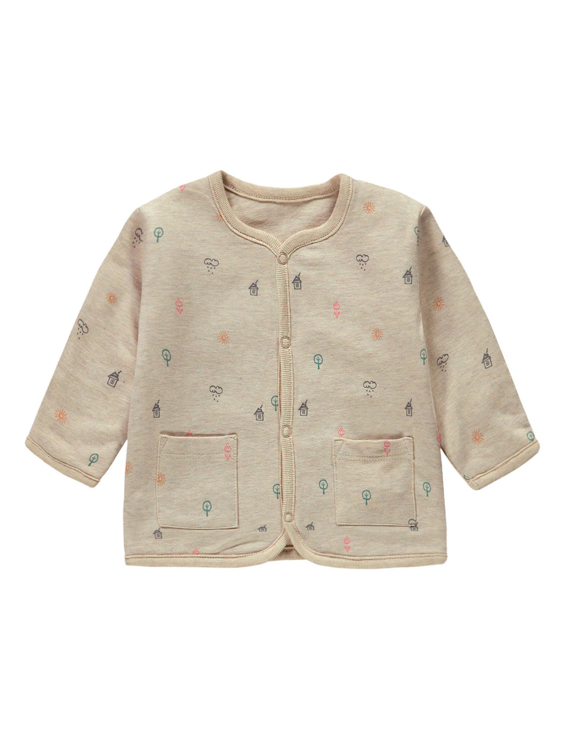Sweatjacke Hello Sunshine Beige