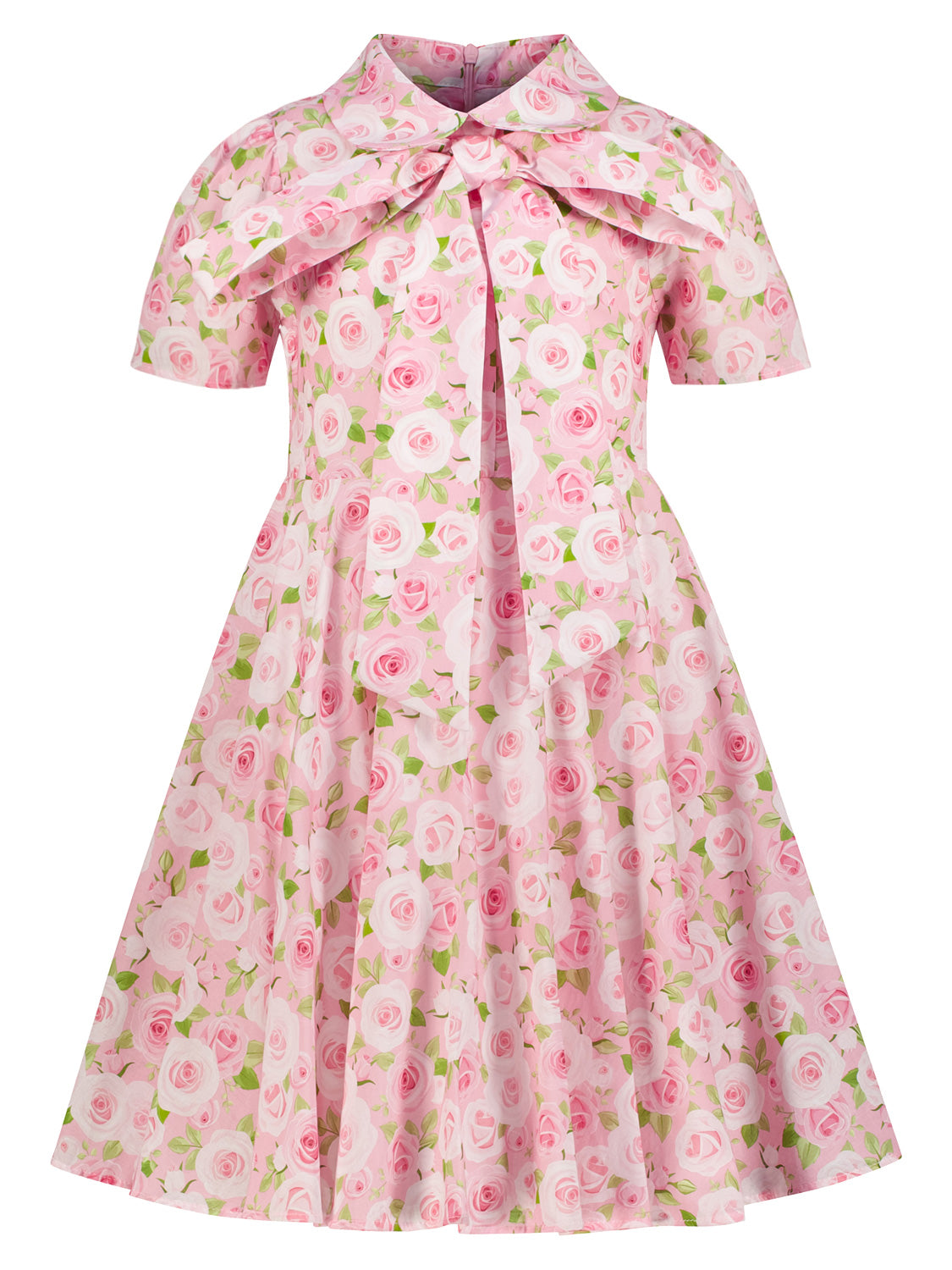 mama luma pink dress Mama Luma Girls Micro Flowers Princess Dress in Pink 3