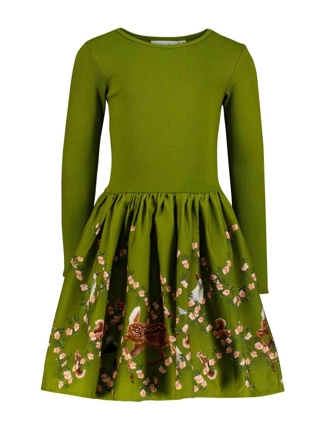 Molo dress Casie Warm Olive Green girls Molo dress Casie Warm Olive Green girls