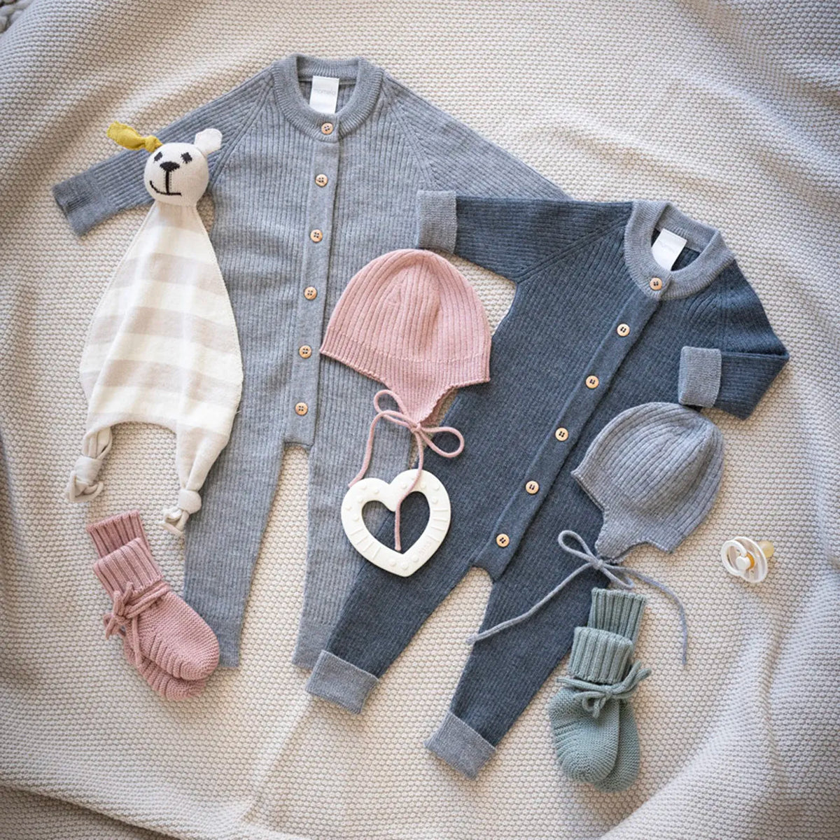 THE WOOLLY ONESIE - cloud grey