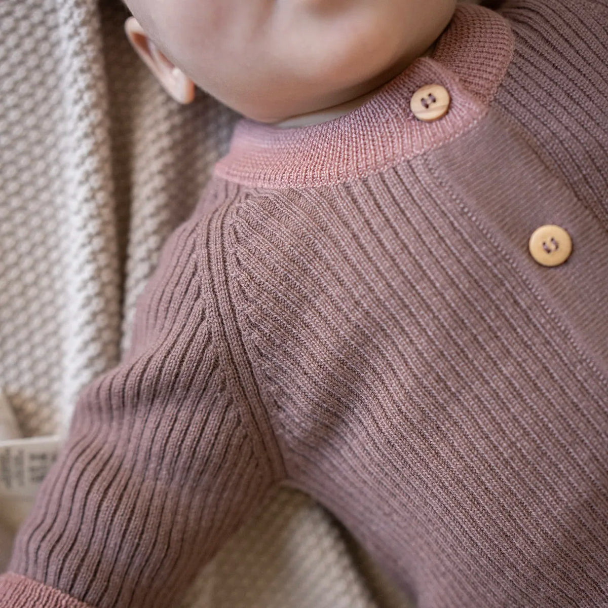 THE WOOLLY ONESIE TWO-TONE - mauve