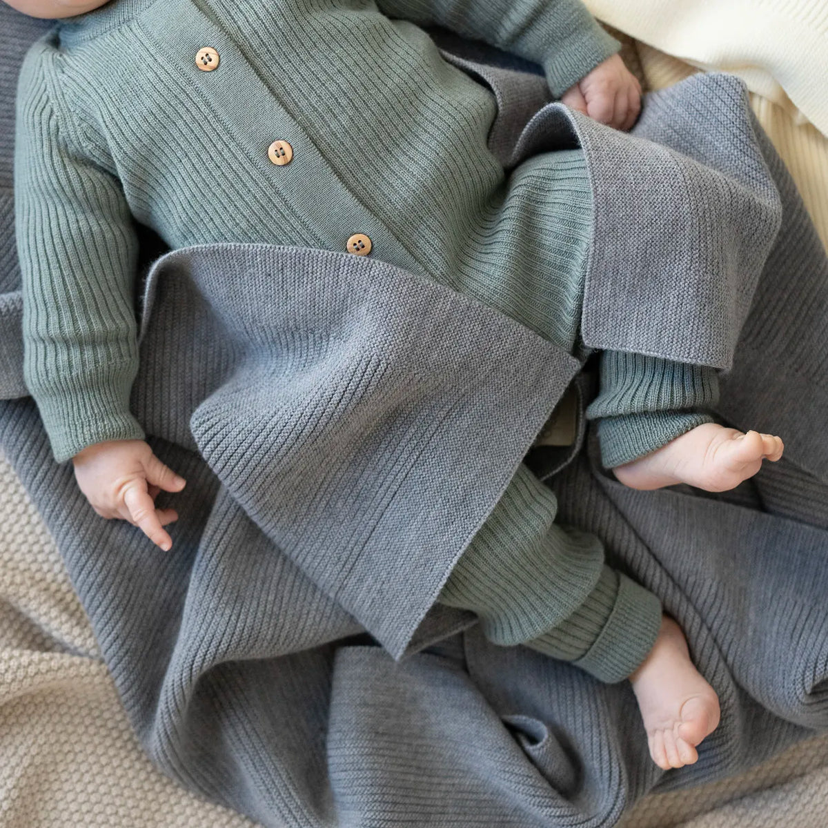 THE WOOLLY ONESIE - sage