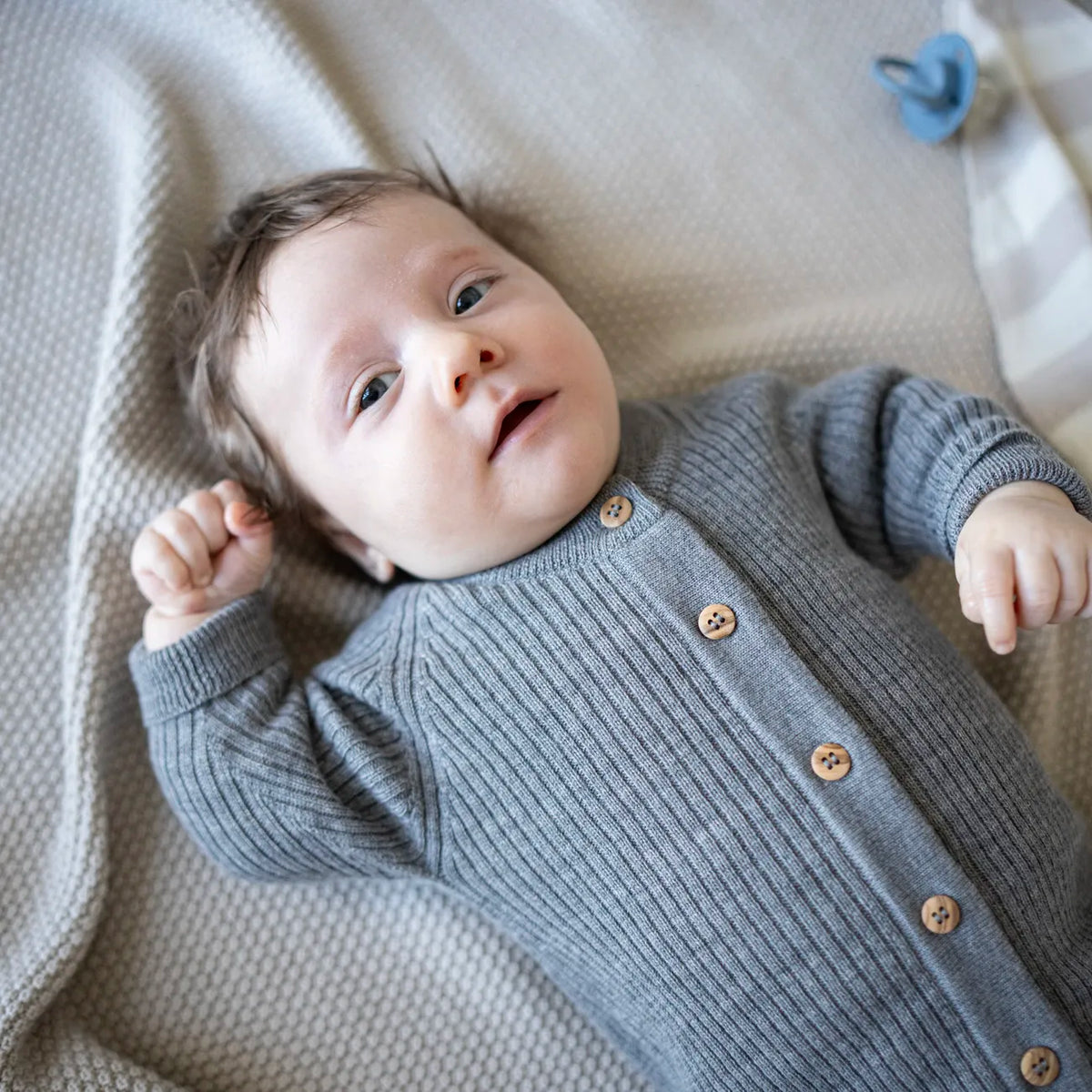 THE WOOLLY ONESIE - cloud grey