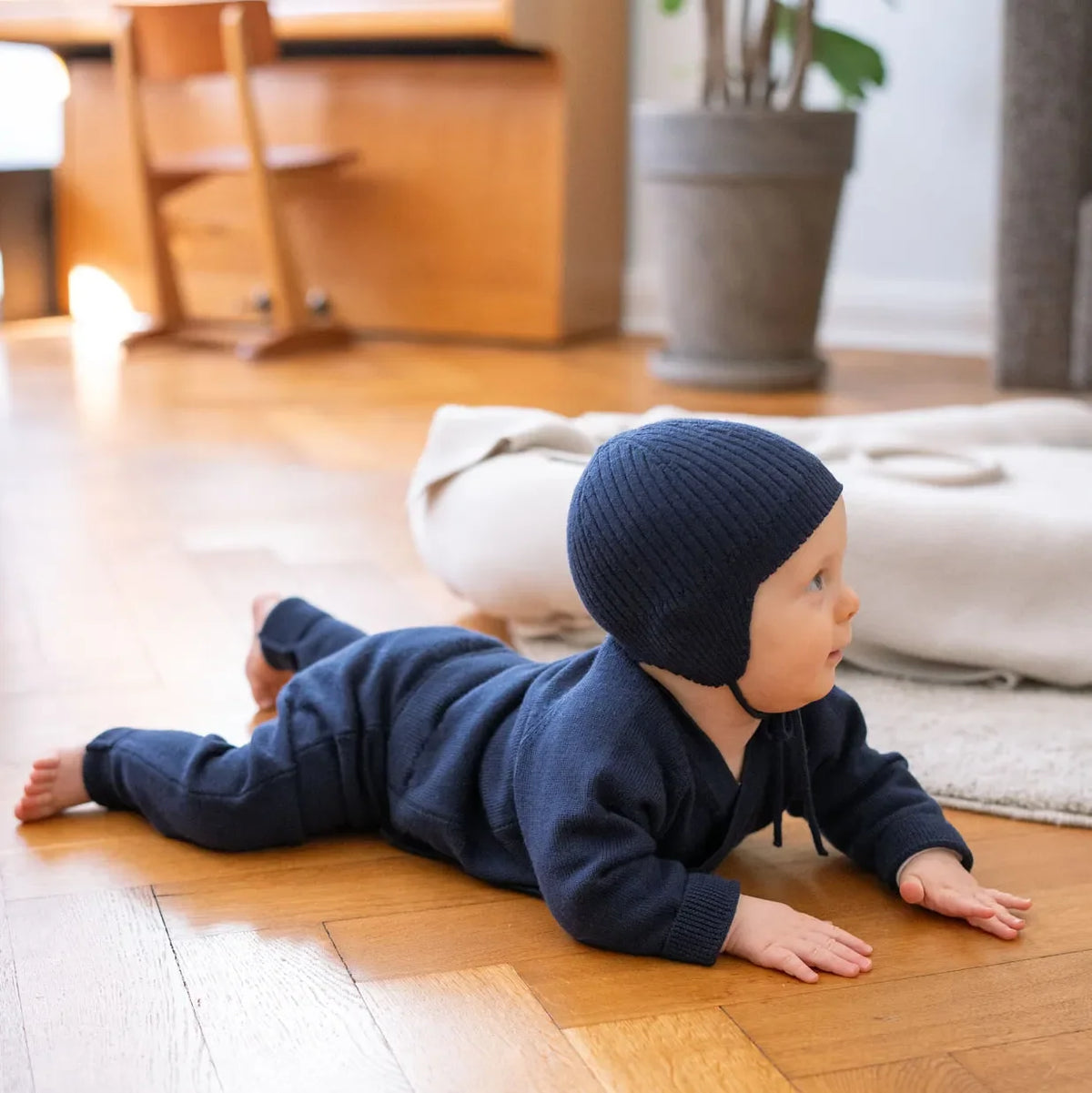 THE WOOLLY BABY HAT - cloud grey