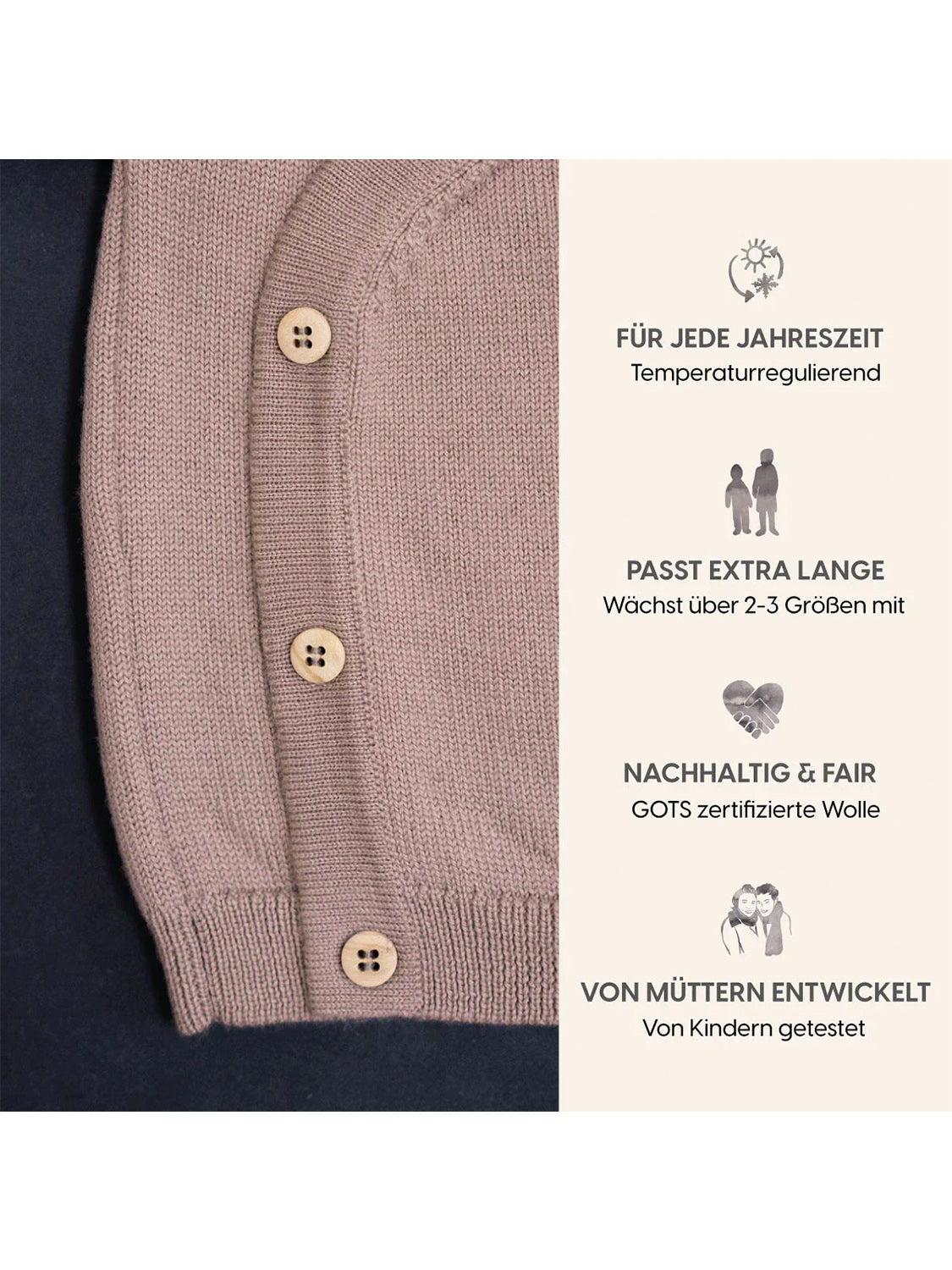 THE WOOLLY BABY JACKET - cappuccino