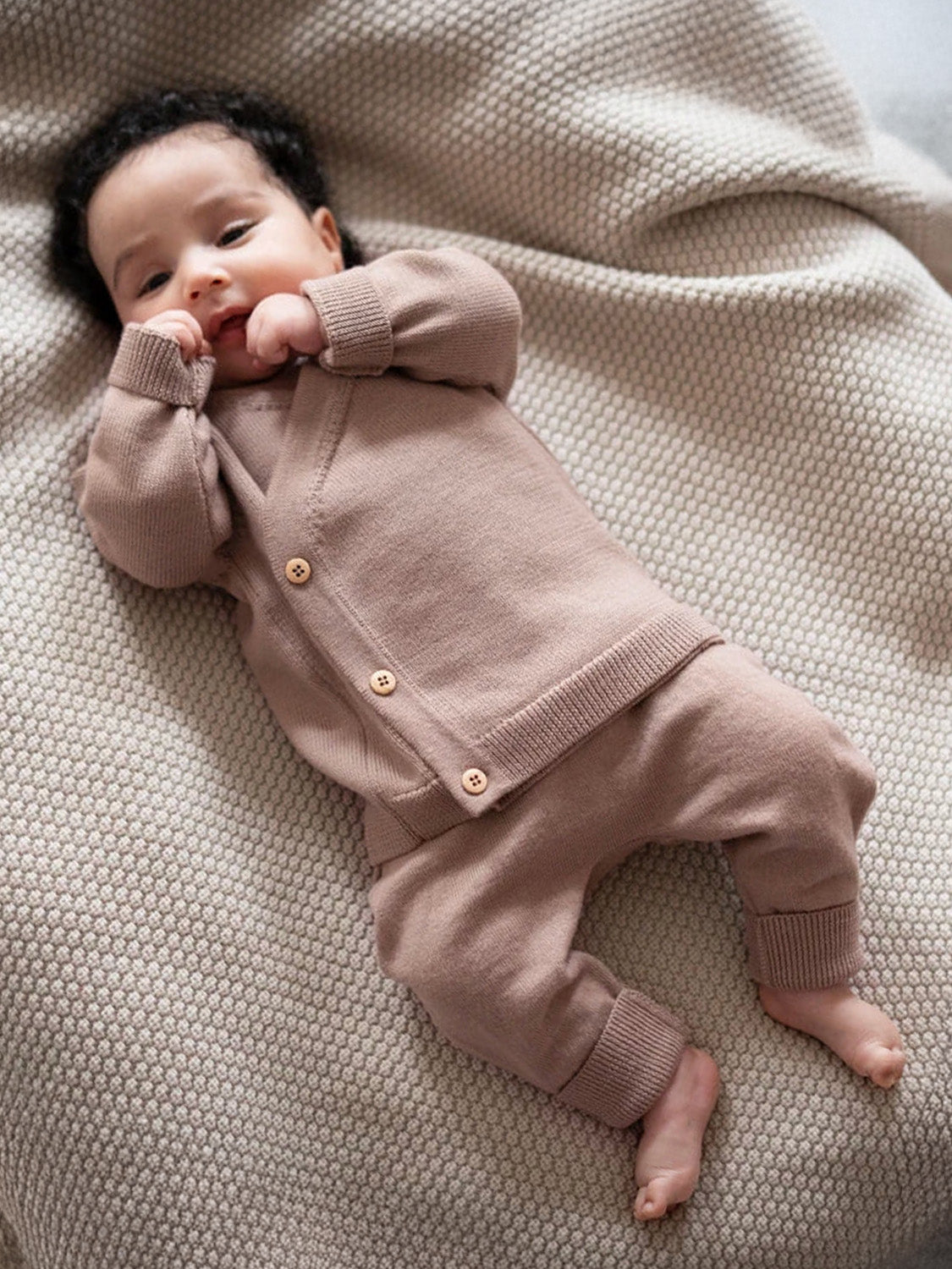 THE WOOLLY BABY PANTS - cappuccino