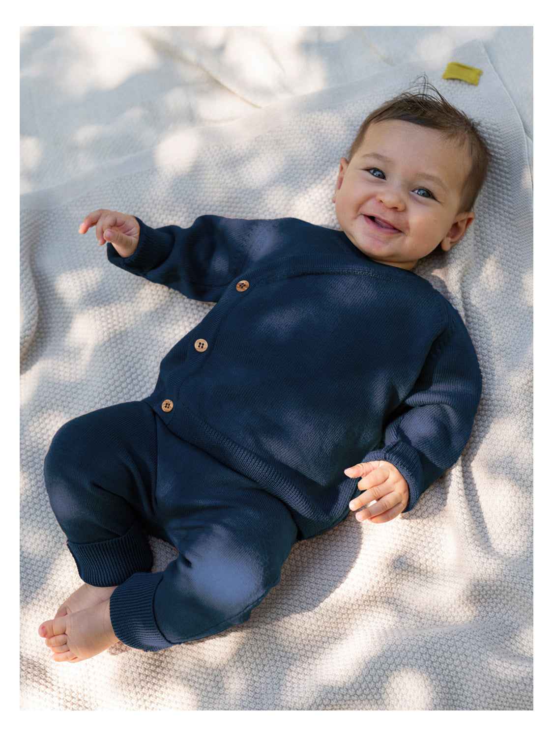 THE WOOLLY BABY JACKET - midnight blue
