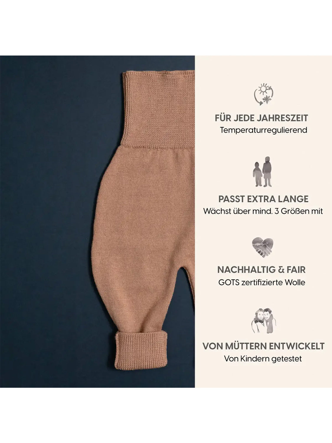 THE WOOLLY BABY PANTS - camel