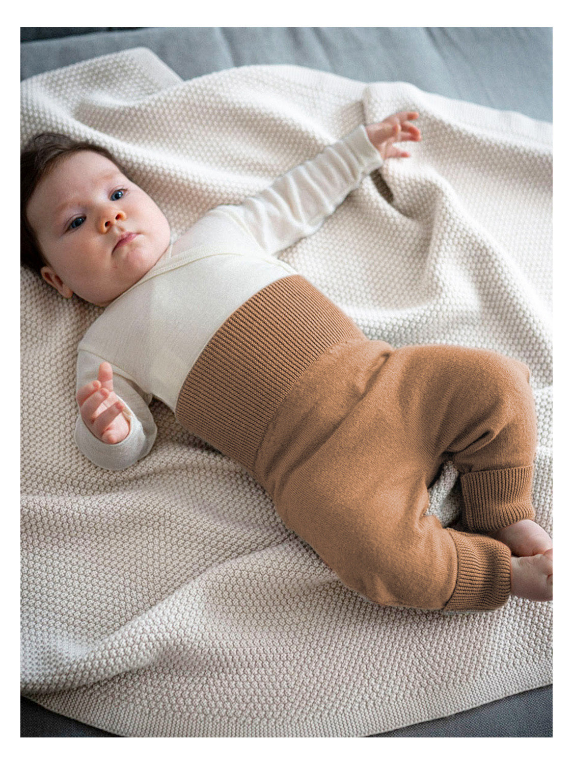 THE WOOLLY BABY PANTS - camel