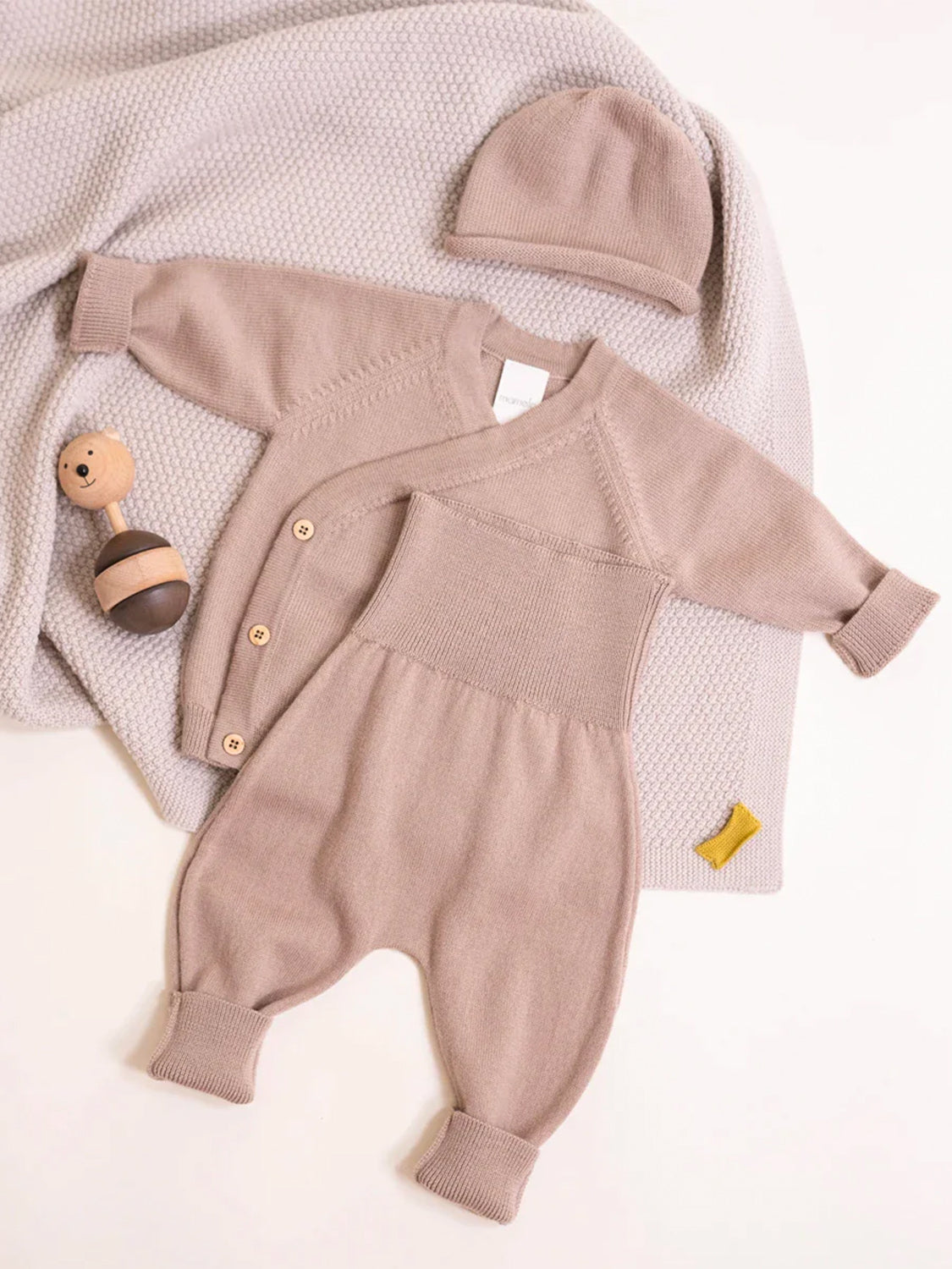 THE WOOLLY BABY PANTS - cappuccino