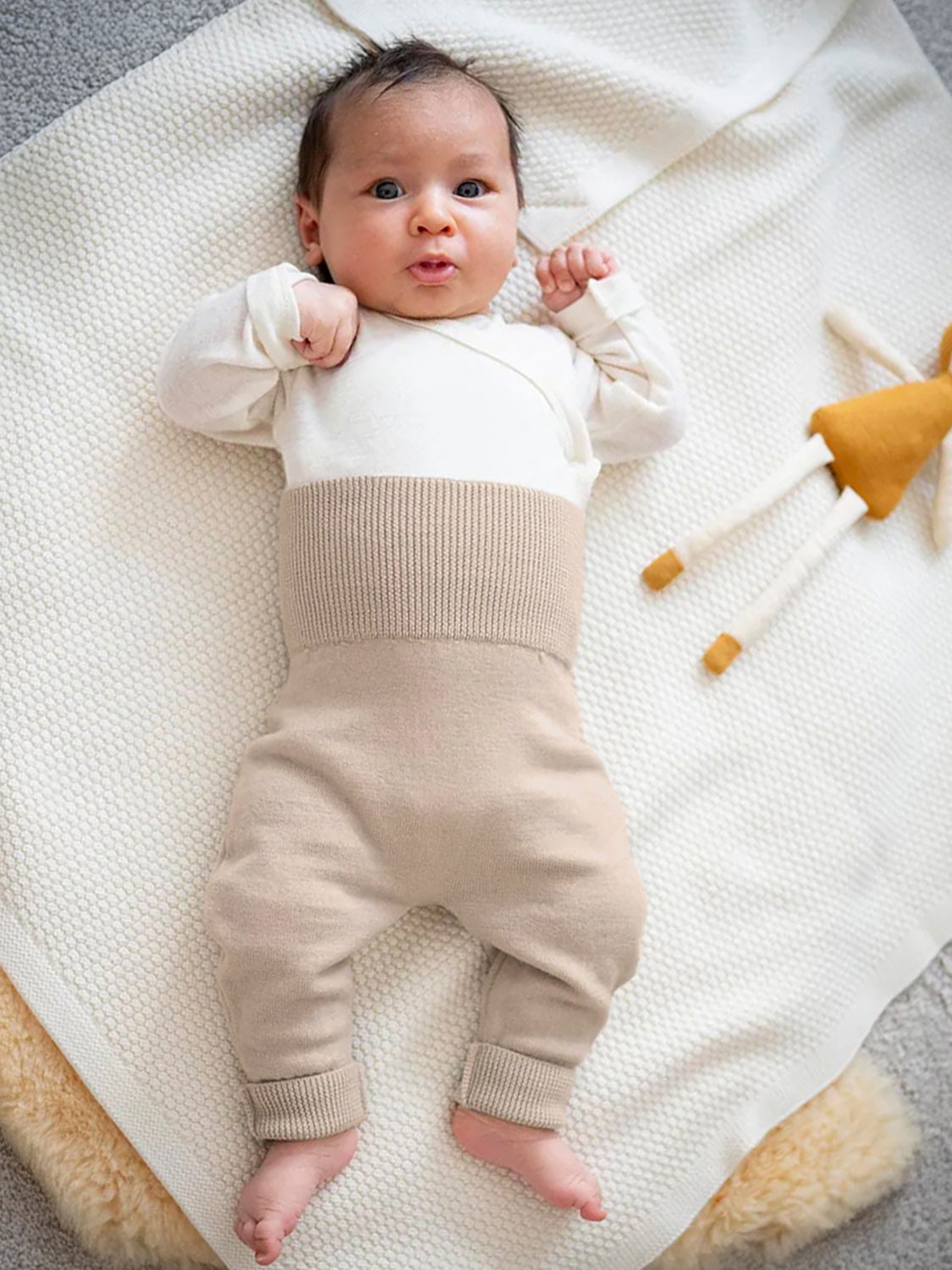 THE WOOLLY BABY PANTS - sand