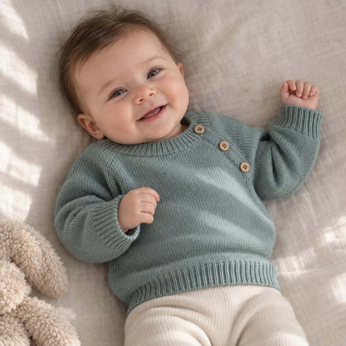 THE WOOLLY BABY SWEATER - rose