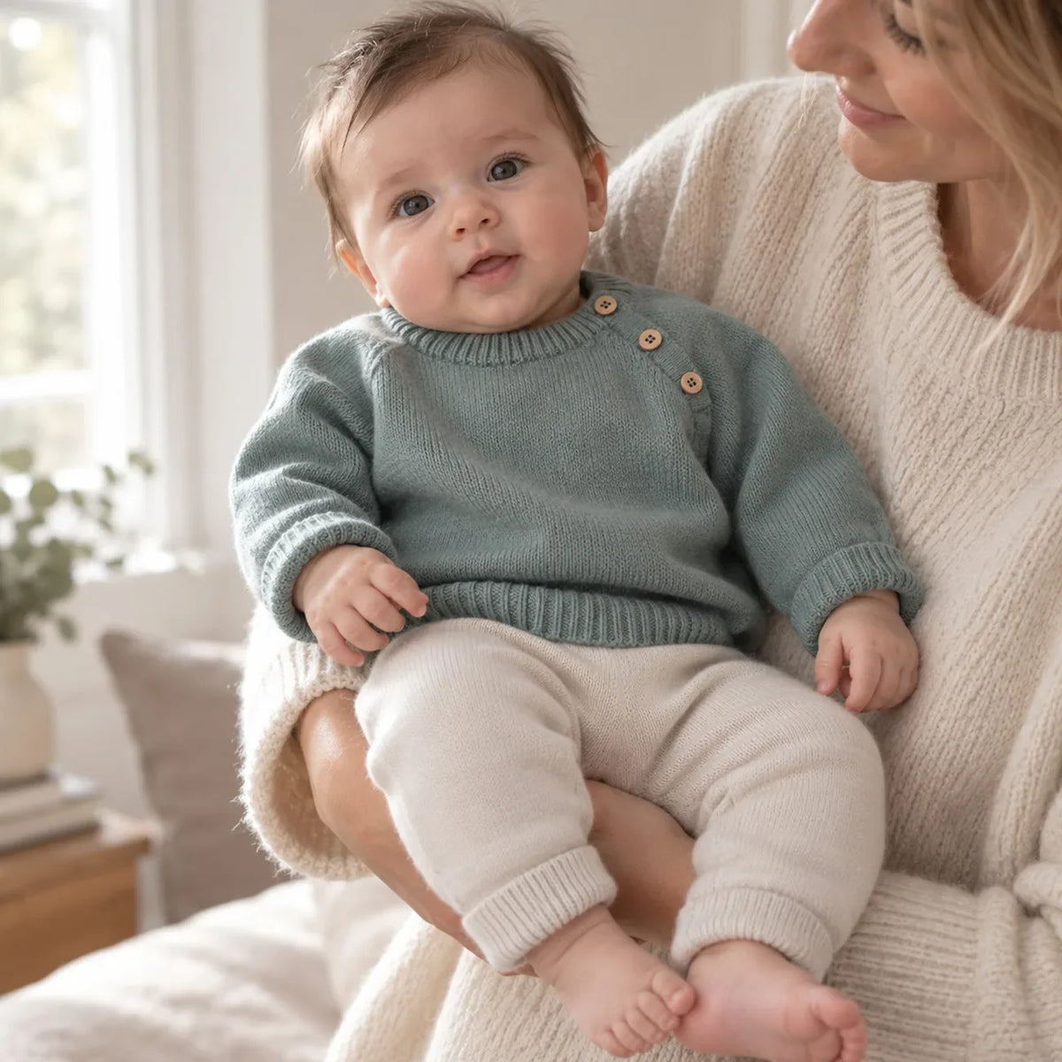 THE WOOLLY BABY SWEATER - cloud grey