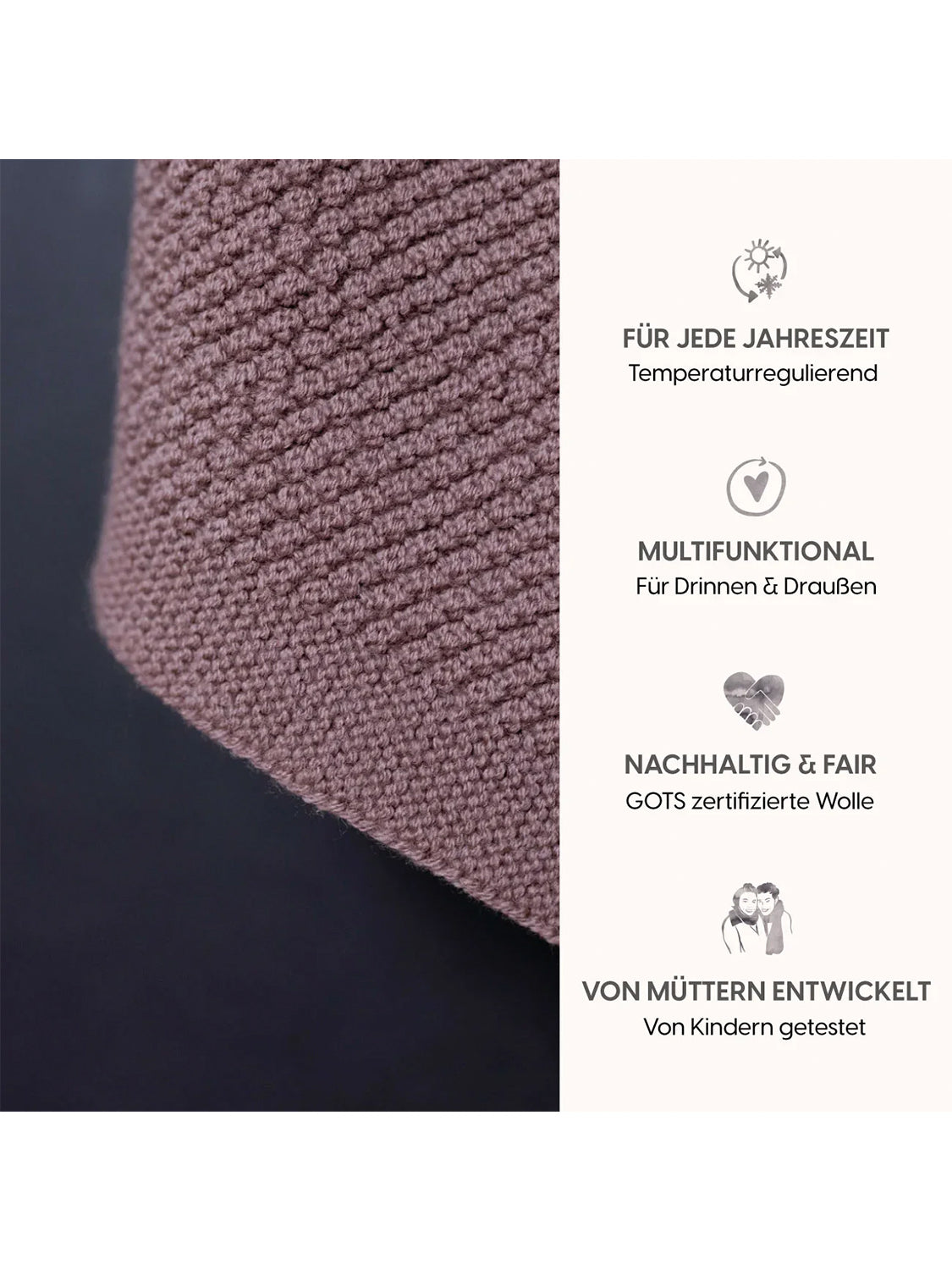 THE WOOLLY BLANKET - mauve