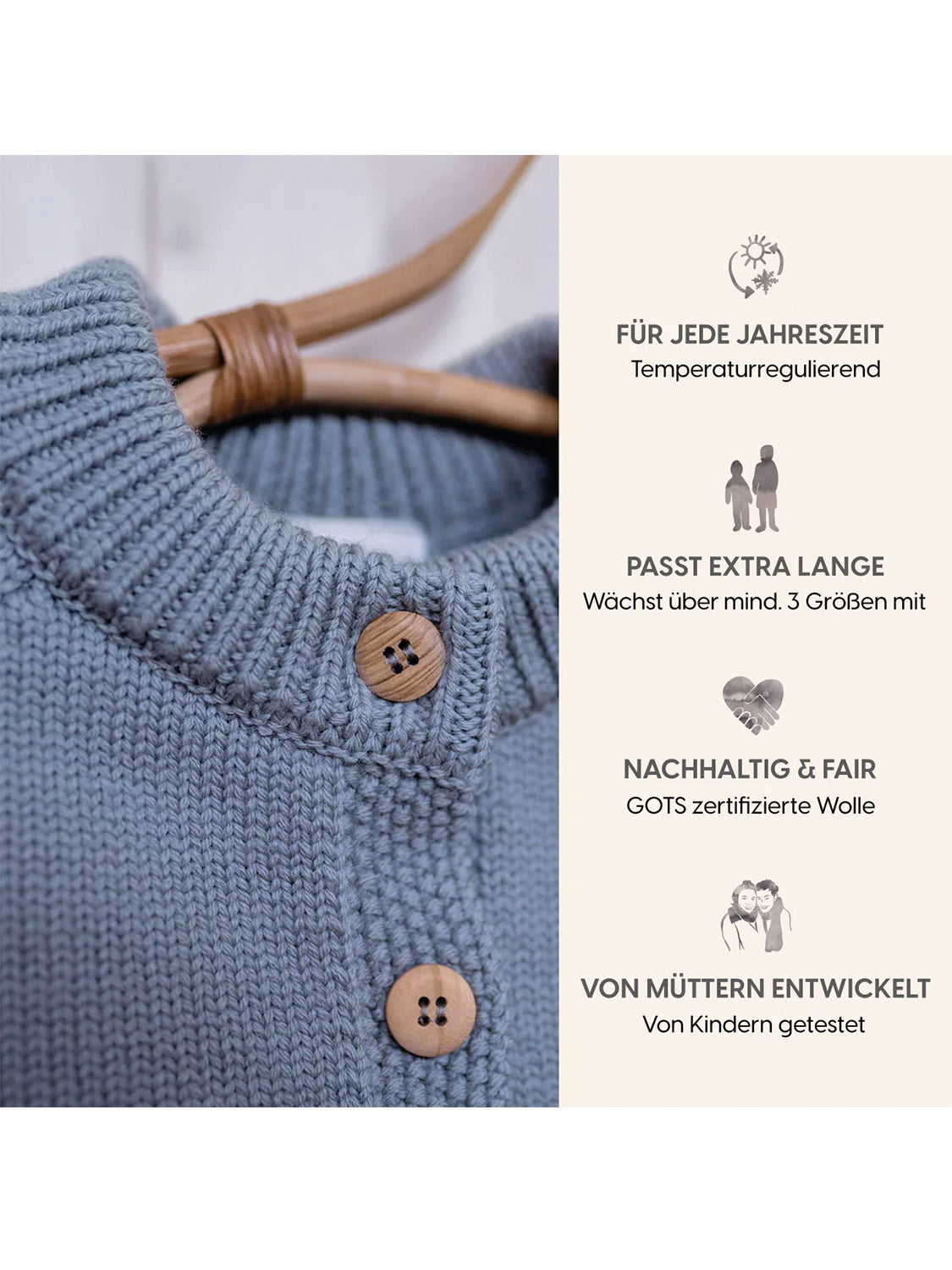 THE WOOLLY CARDIGAN - blue