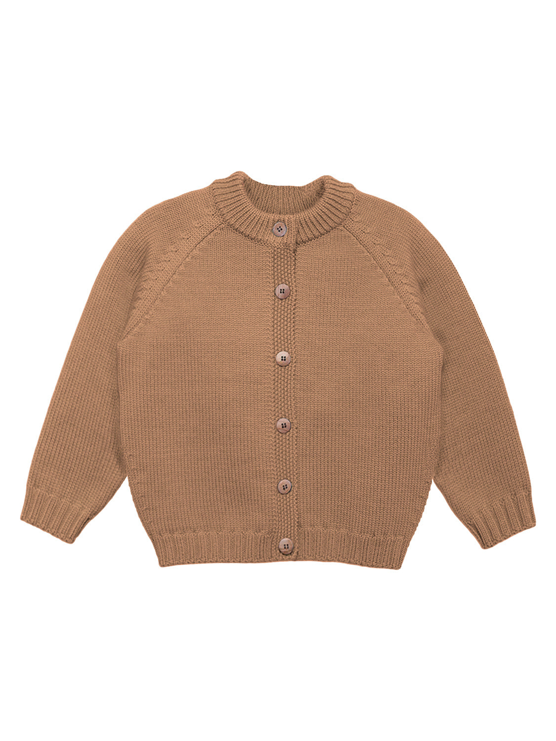 THE WOOLLY CARDIGAN - camel