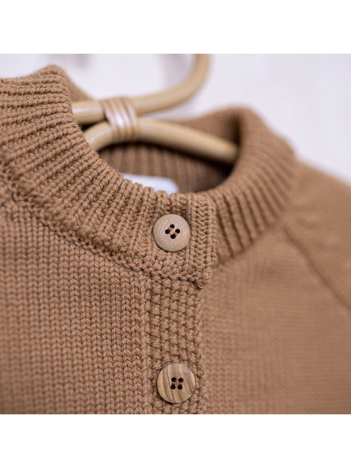 THE WOOLLY CARDIGAN - camel