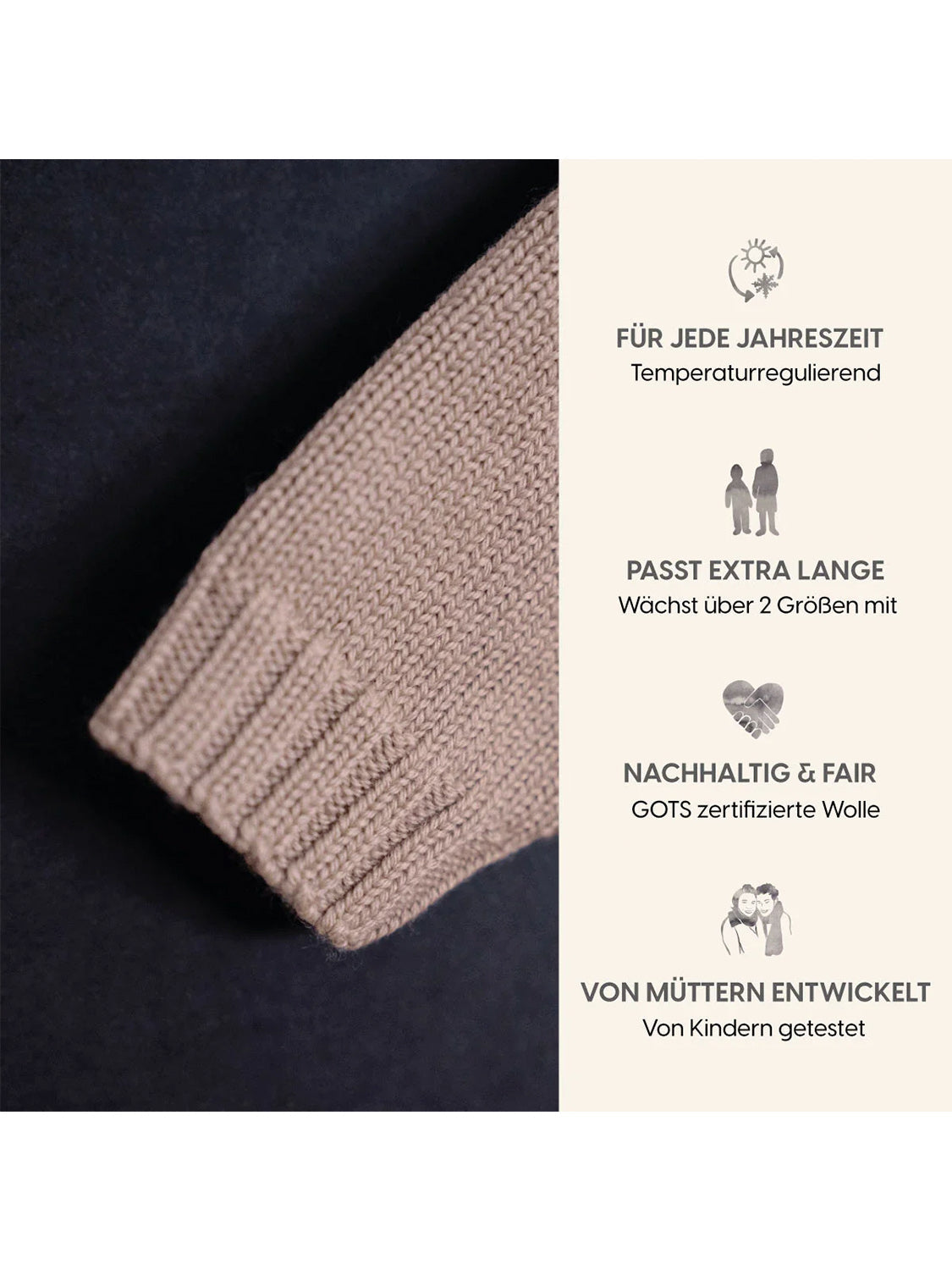 THE WOOLLY CARDIGAN - cappuccino