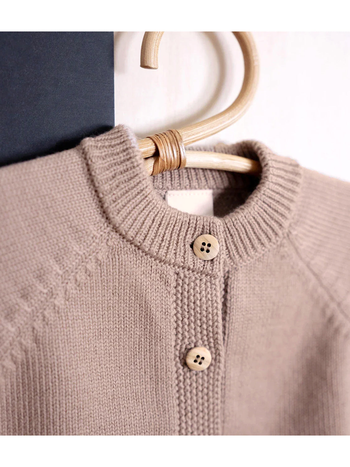 THE WOOLLY CARDIGAN - cappuccino