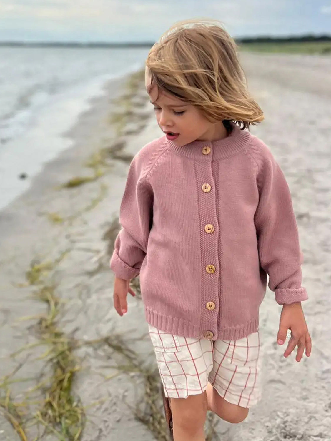 THE WOOLLY CARDIGAN - rose