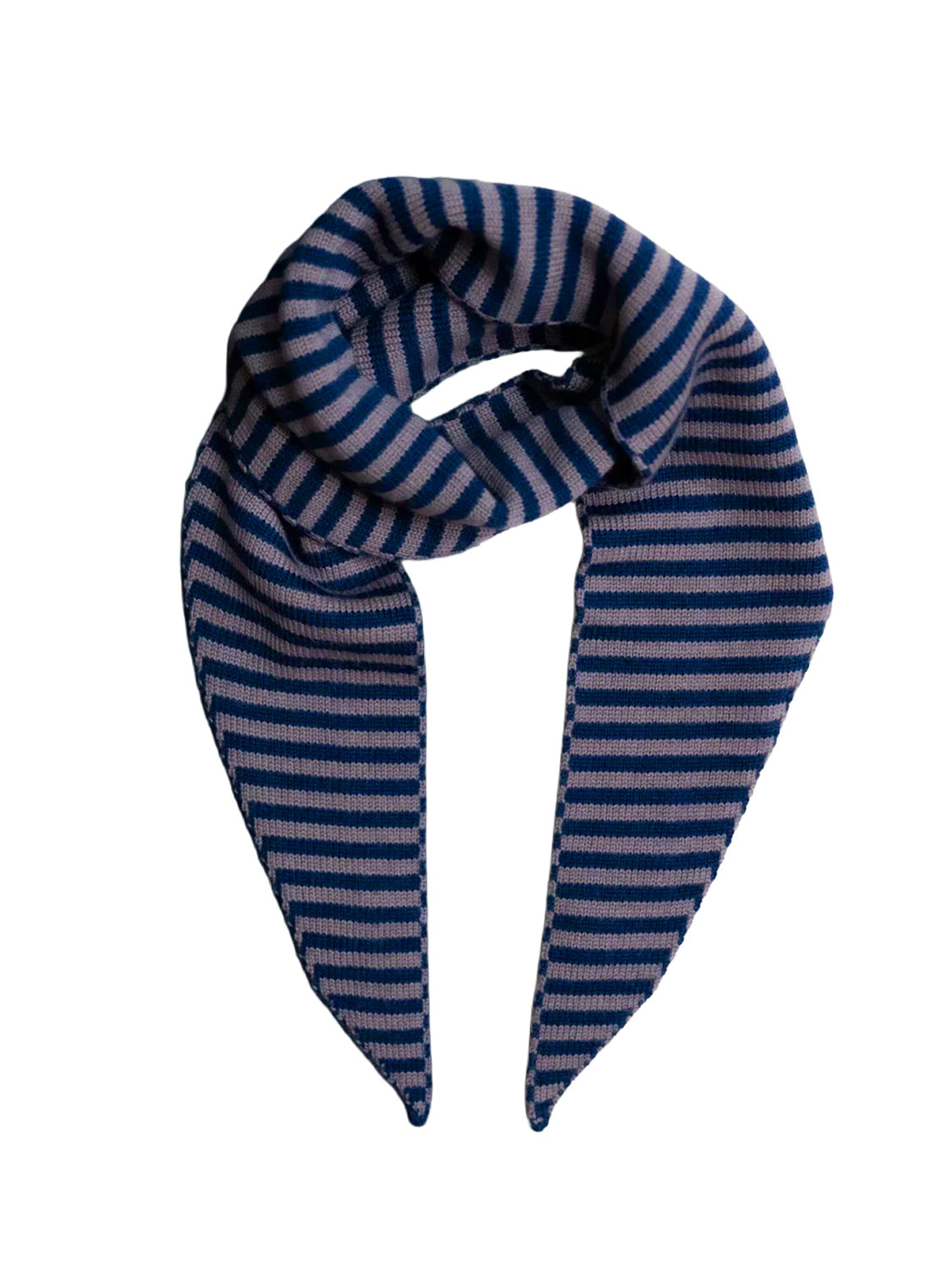 The Woolly Family Scarf Striped Mauve / Midnight