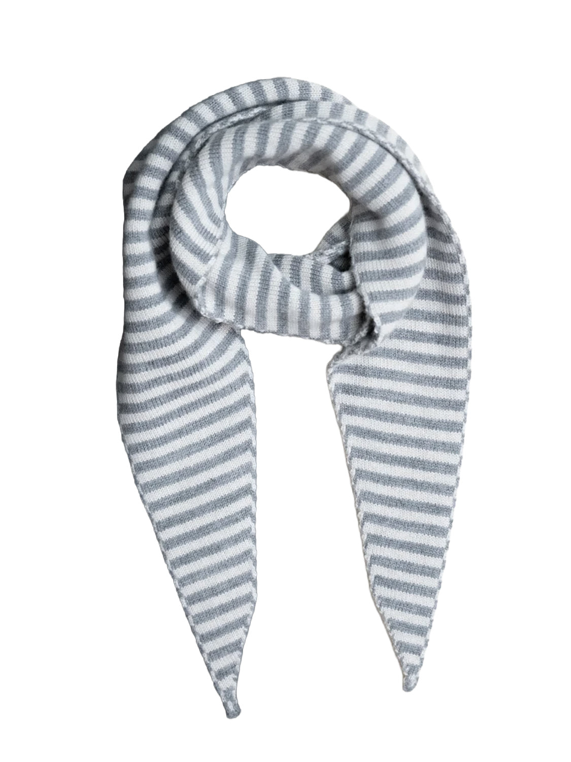 The Woolly Family Scarf Striped Sand / Cloud Grey