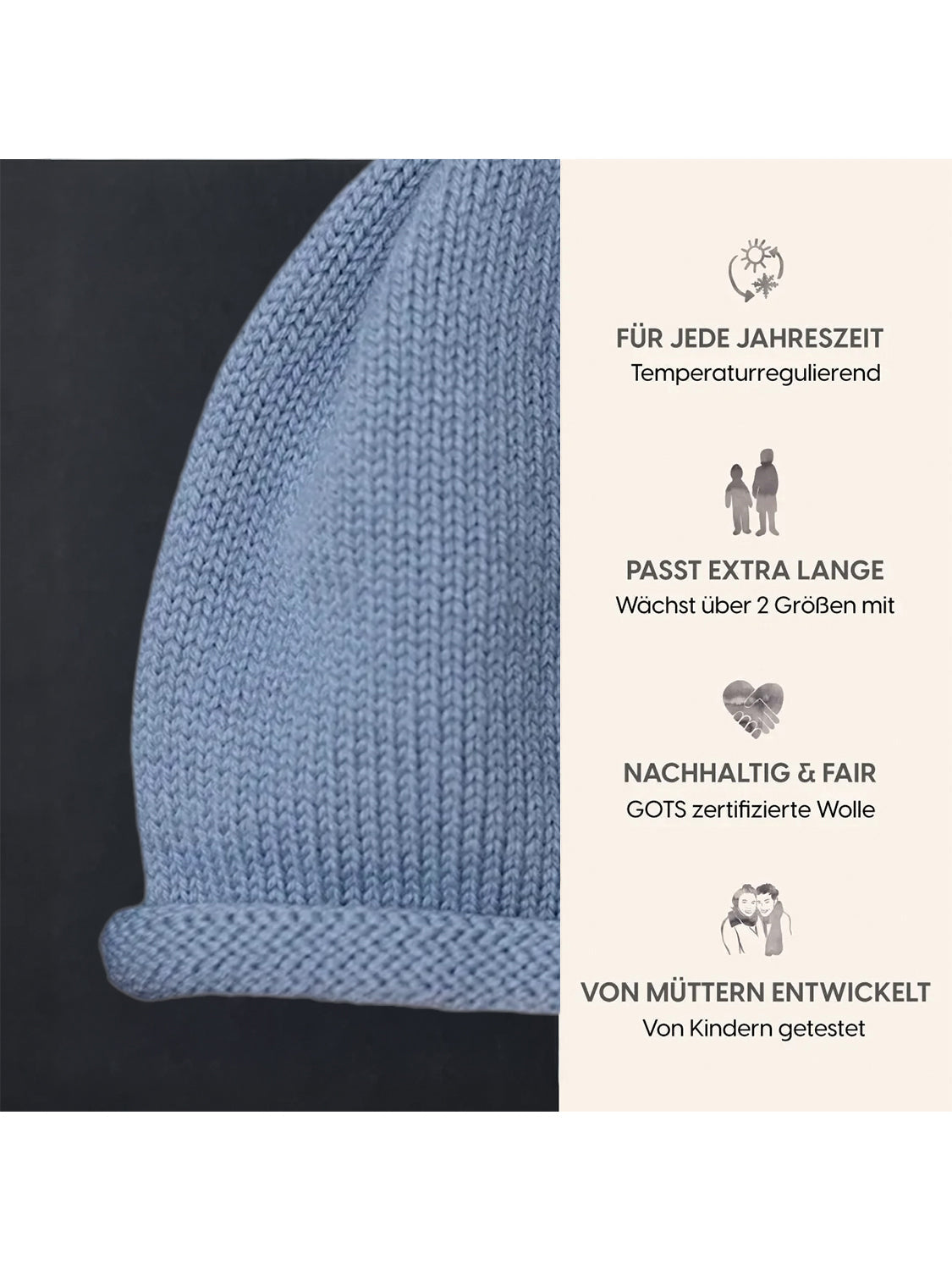 THE WOOLLY HAT - blue