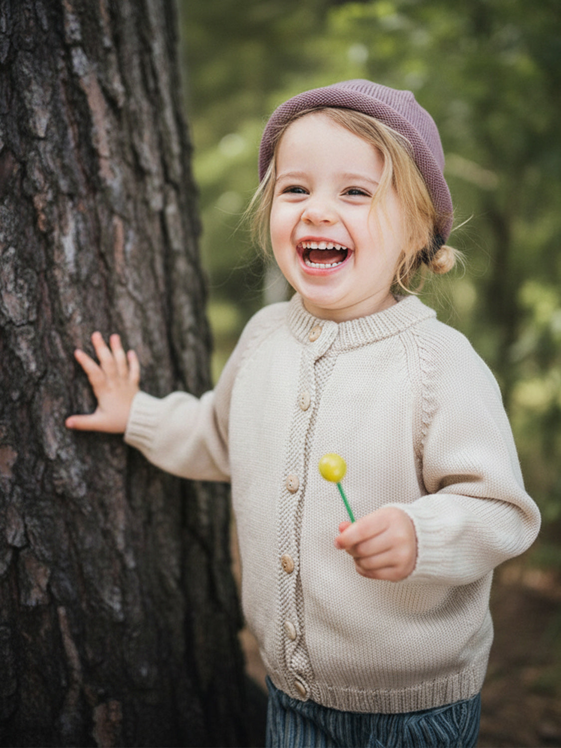 THE WOOLLY CARDIGAN - sand