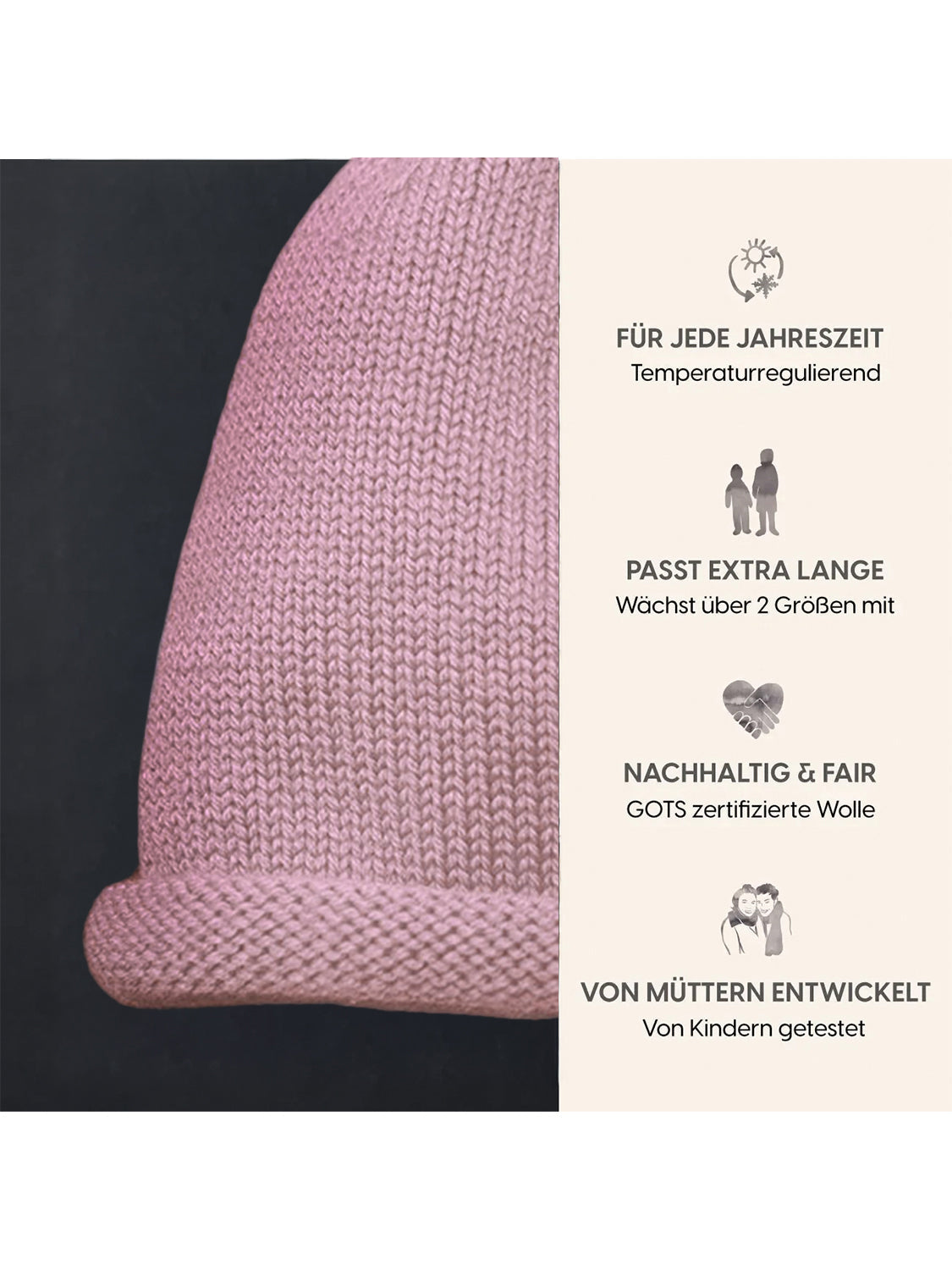 THE WOOLLY HAT - rose