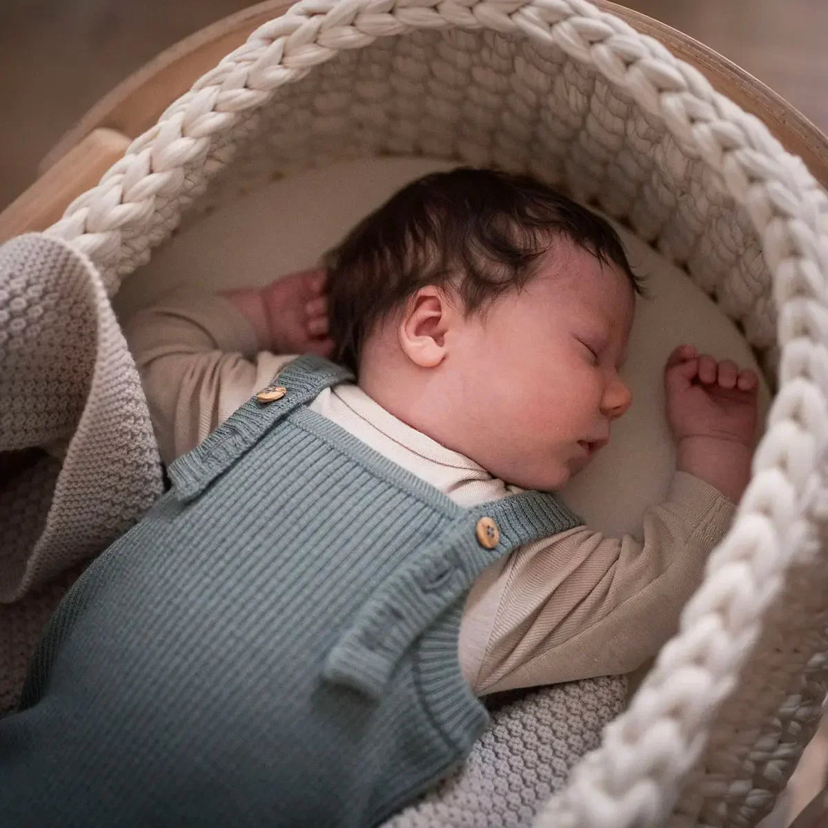 THE WOOLLY BABY JUMPSUIT - blue