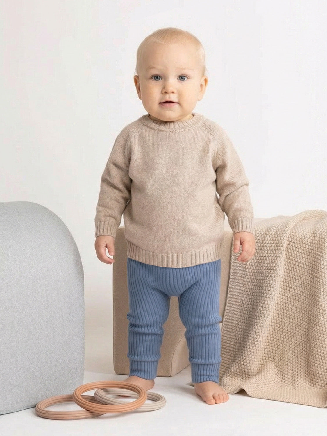 THE WOOLLY LEGGINGS - blue