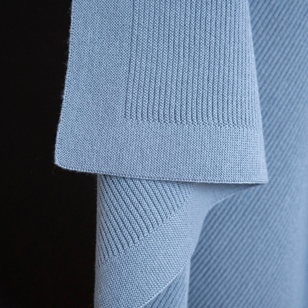 THE WOOLLY RIB BLANKET - blue