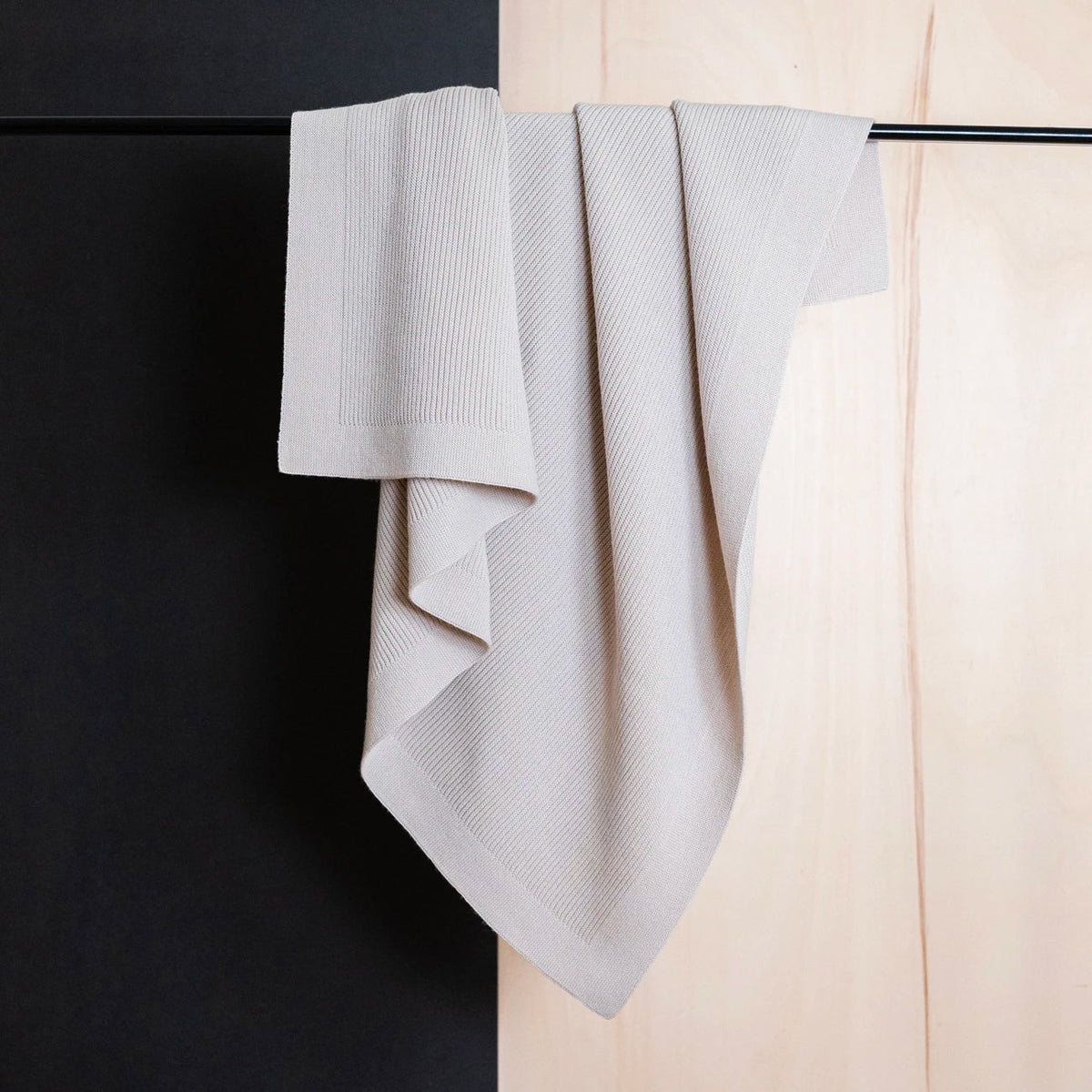 THE WOOLLY RIB BLANKET - sand