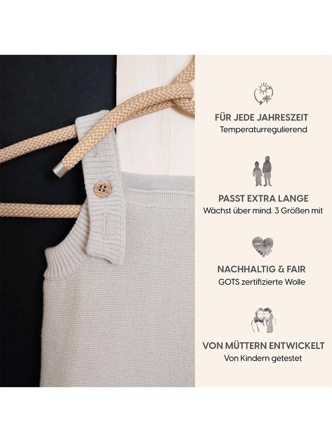 THE WOOLLY ROMPER - sand