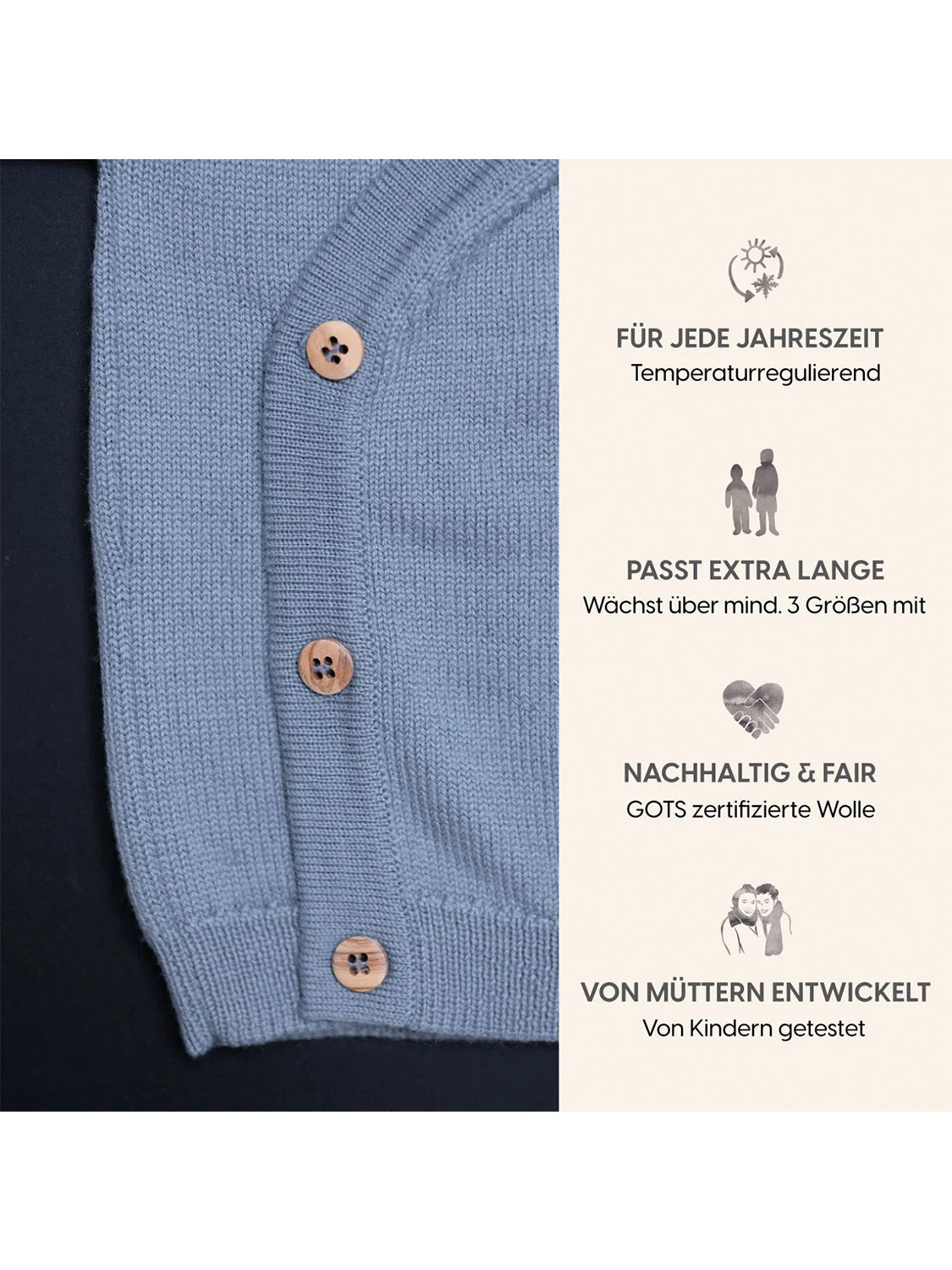 THE WOOLLY BABY JACKET - blue