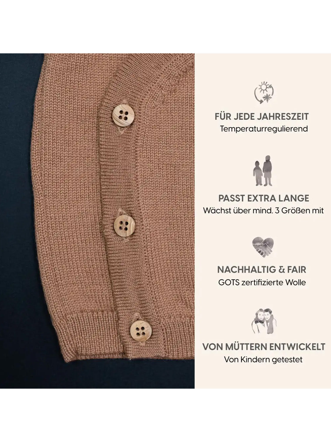 THE WOOLLY BABY JACKET - camel