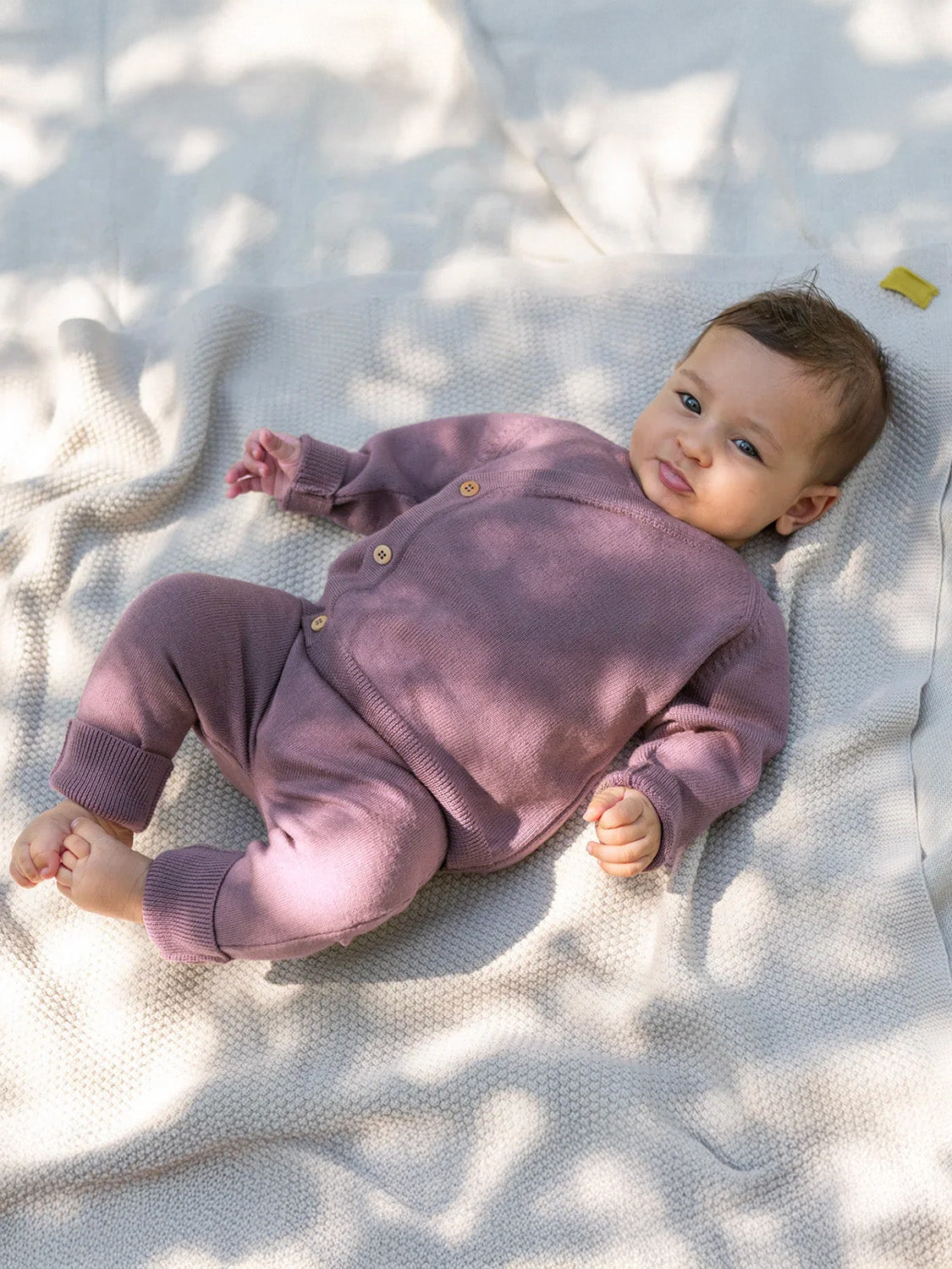 THE WOOLLY BABY PANTS - mauve