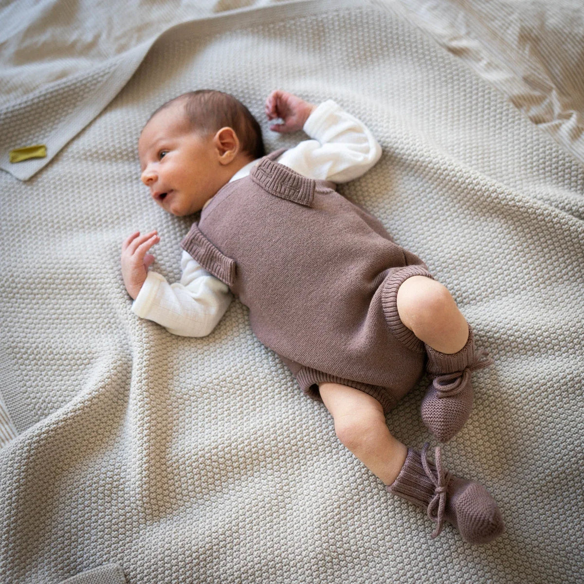 The Woolly Baby Bootie Mauve